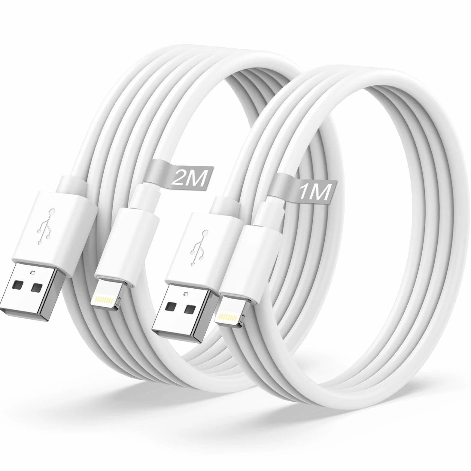 Cavo iPhone Originale Apple Certificato MFi, Cavo Lightning 1M+2M 2Pack, Cavetto iPhone Cavi Ricarica i-Phone Cavi Caricatore Phone Filo Cavi USB per iPhone 14 13 12 11 Pro Max XS XR X 8 7 6 5 SE iPad