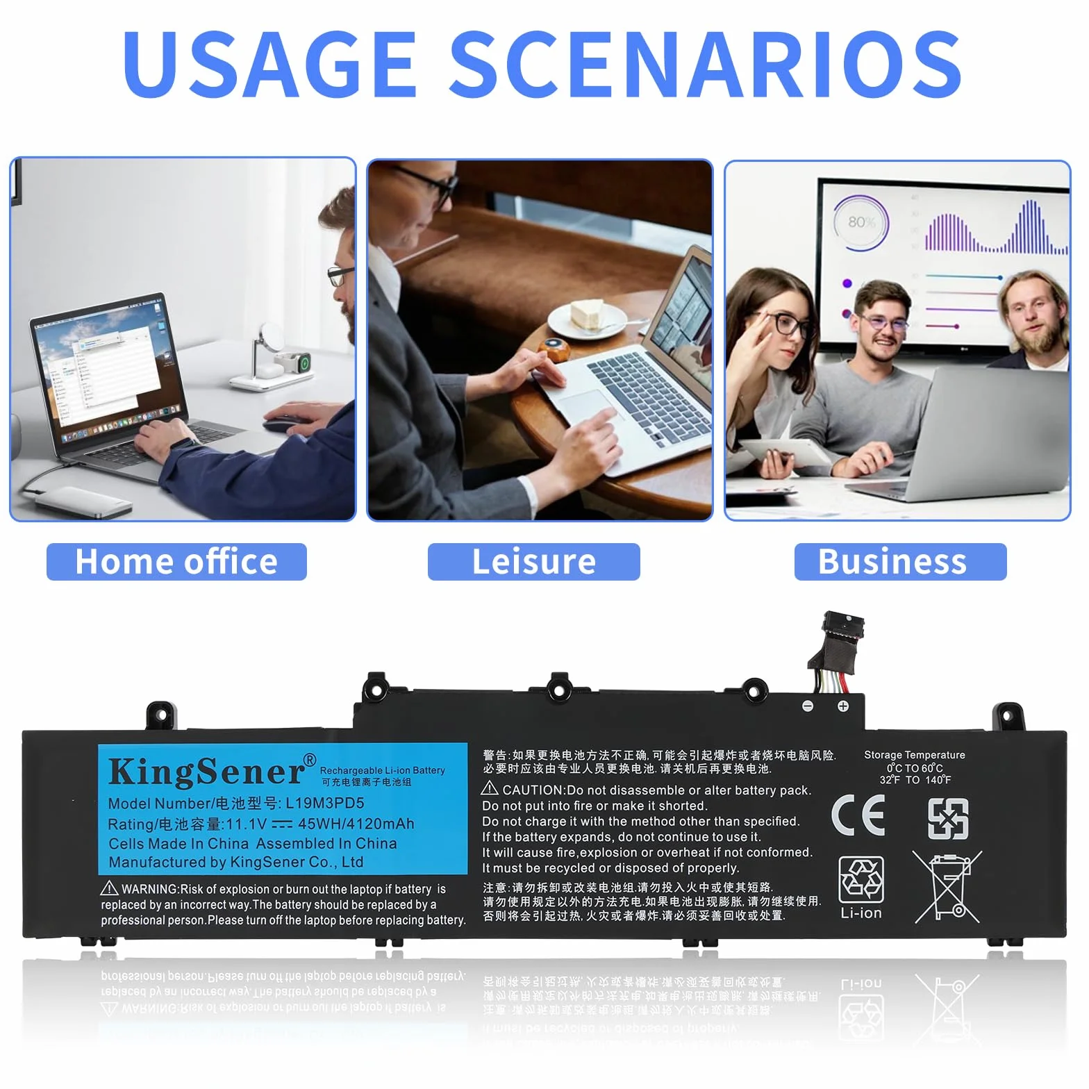 L19M3PD5 L19D3PD5 L19C3PD5 L19L3PD5 Batteria per Lenovo ThinkPad E14 E15 Gen 2/ Gen 3 SB10X02608 5B10X02603 SB10X02605 5B10X02594 5B10X02600 5B10X02606 11.1V 4120mAh/45WH