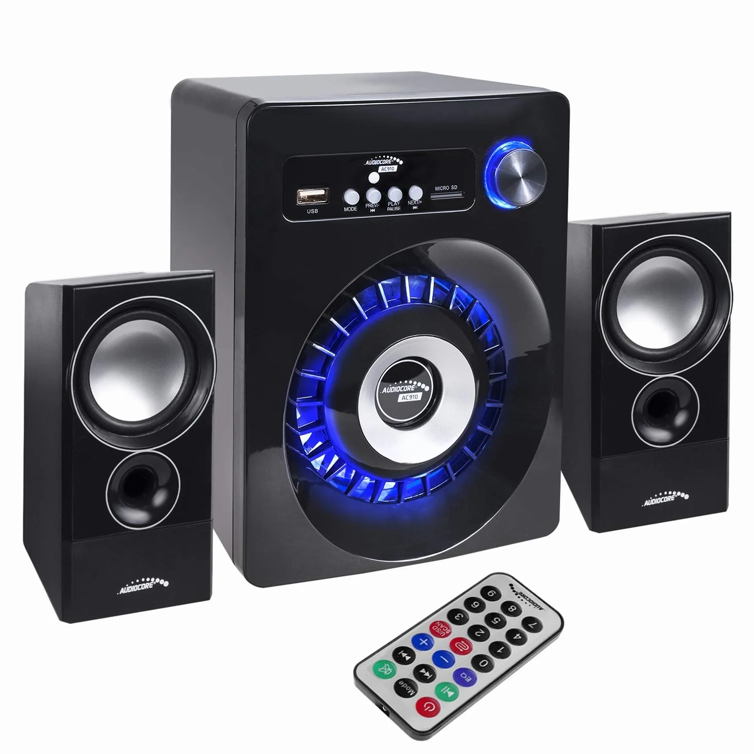 Audiocore AC910 2.1 Altoparlante multimediale Bluetooth subwoofer 280 W P.M.P.O.