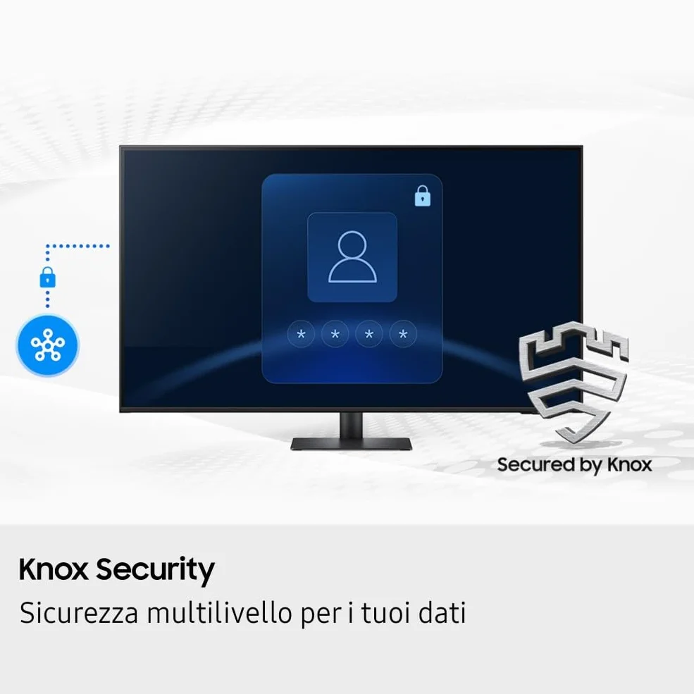Samsung Smart Monitor M7 (S43FM702), Flat 43'', 3840x2160 (UHD 4K), Smart Hub con AI, Office 365, Gaming Hub, Speaker Integrati, Telecomando, WiFi, HDMI, USB-C