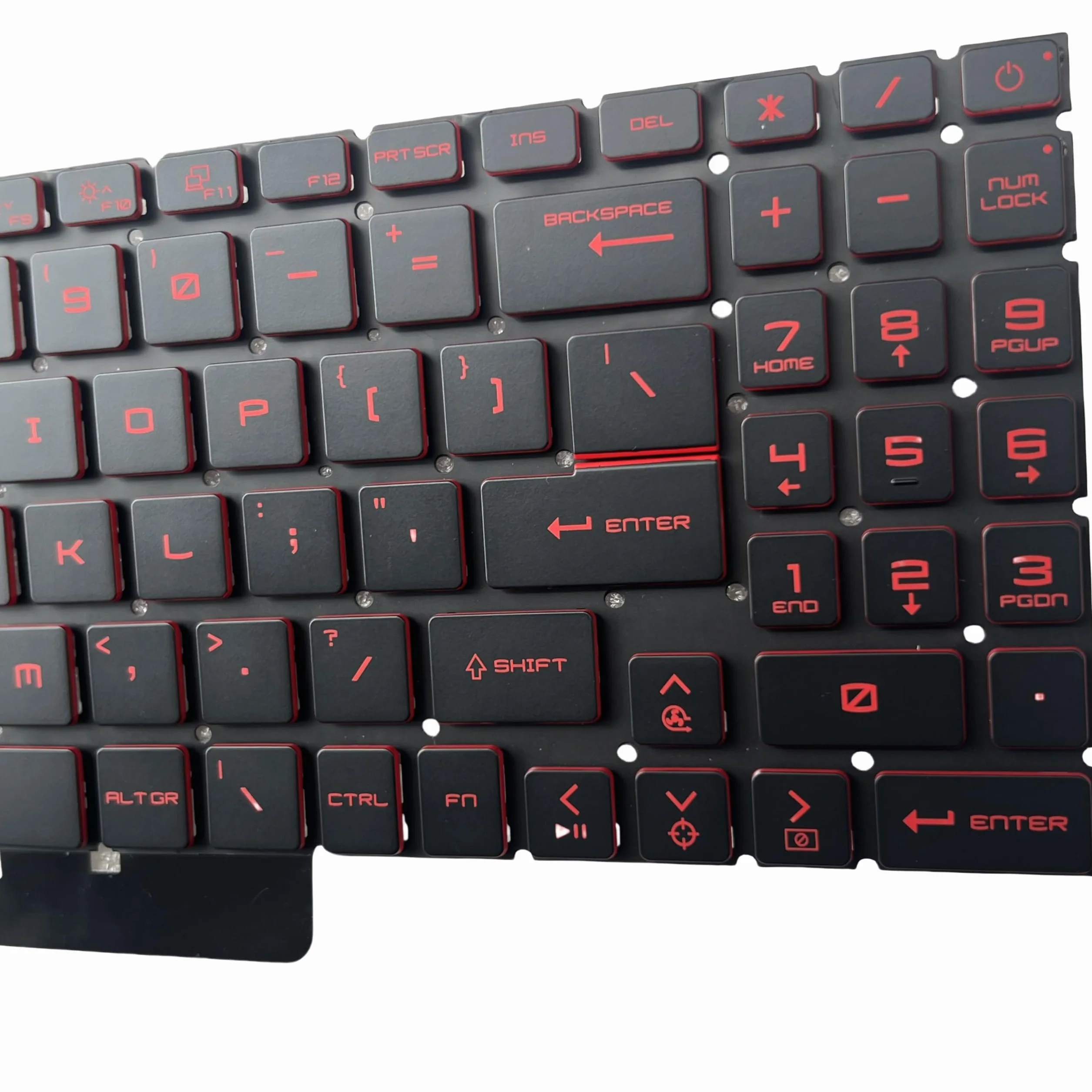 Tastiera di ricambio per laptop serie MSI Katana GF66 GF76 Pulse GL66 GL76 MS-1582 MS-1583 MS-17L1 MS-17H3 con tastiera retroilluminata con lettere rosse layout USA