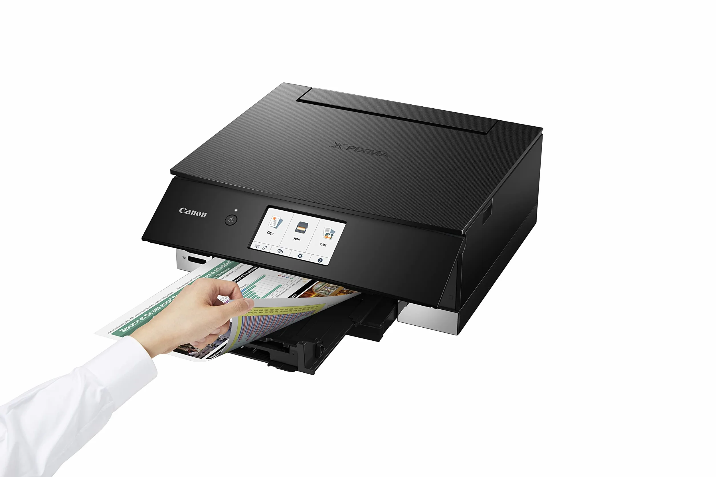 Canon Pixma Ts8350A Stampante Fotografica Inkjet Multifunzione 3-1 Wireless Con 6 Cartucce, Nera