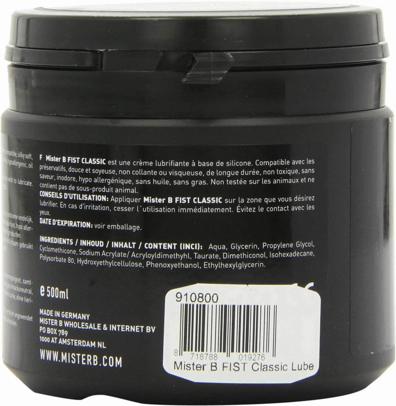 Mister B FIST Classic Silicone Crema Lubrificante 500 ml
