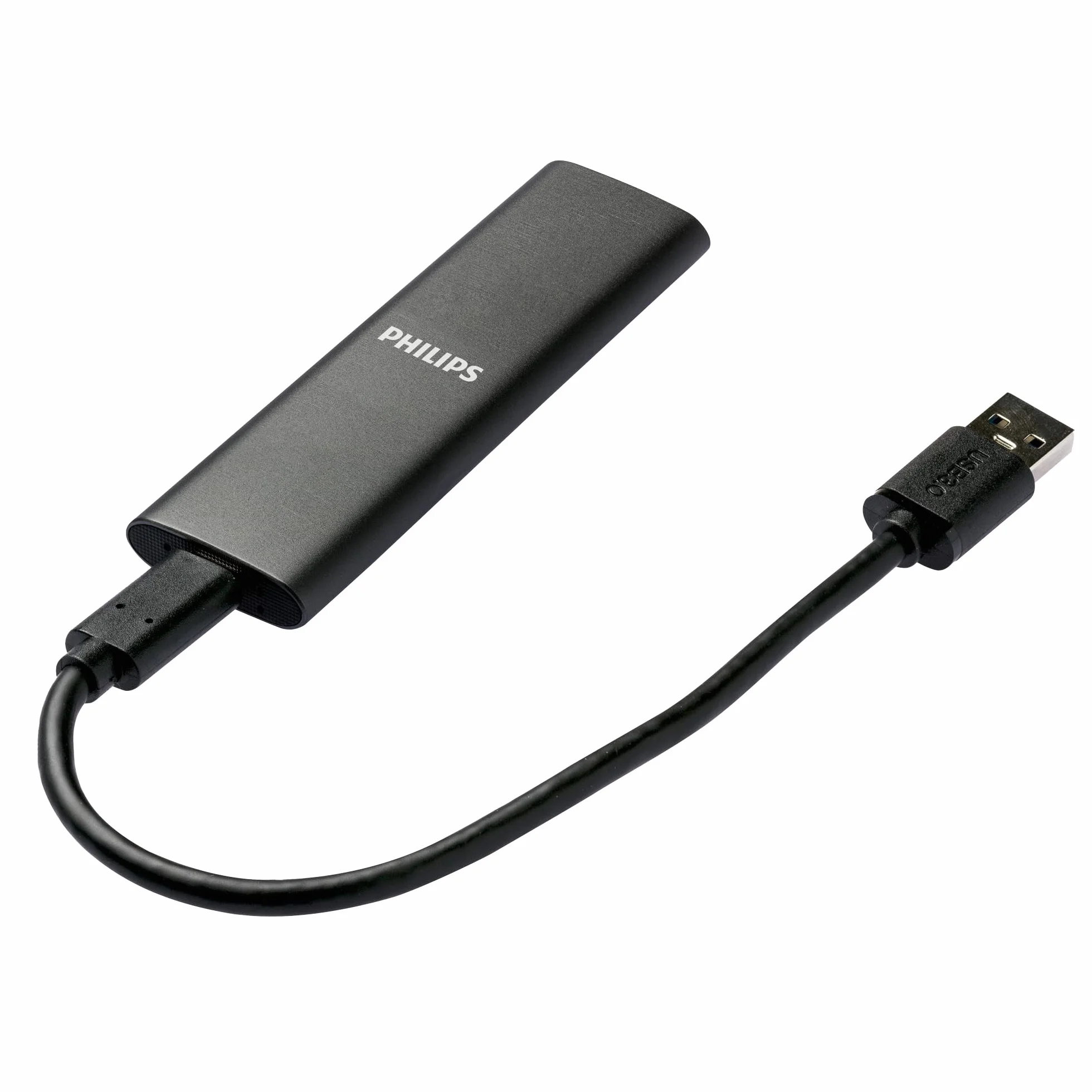 Philips SSD esterno portatile 2TB - Ultra Slim SATA Ultra Speed USB-C, velocità di lettura fino a 550 MB/s, alluminio