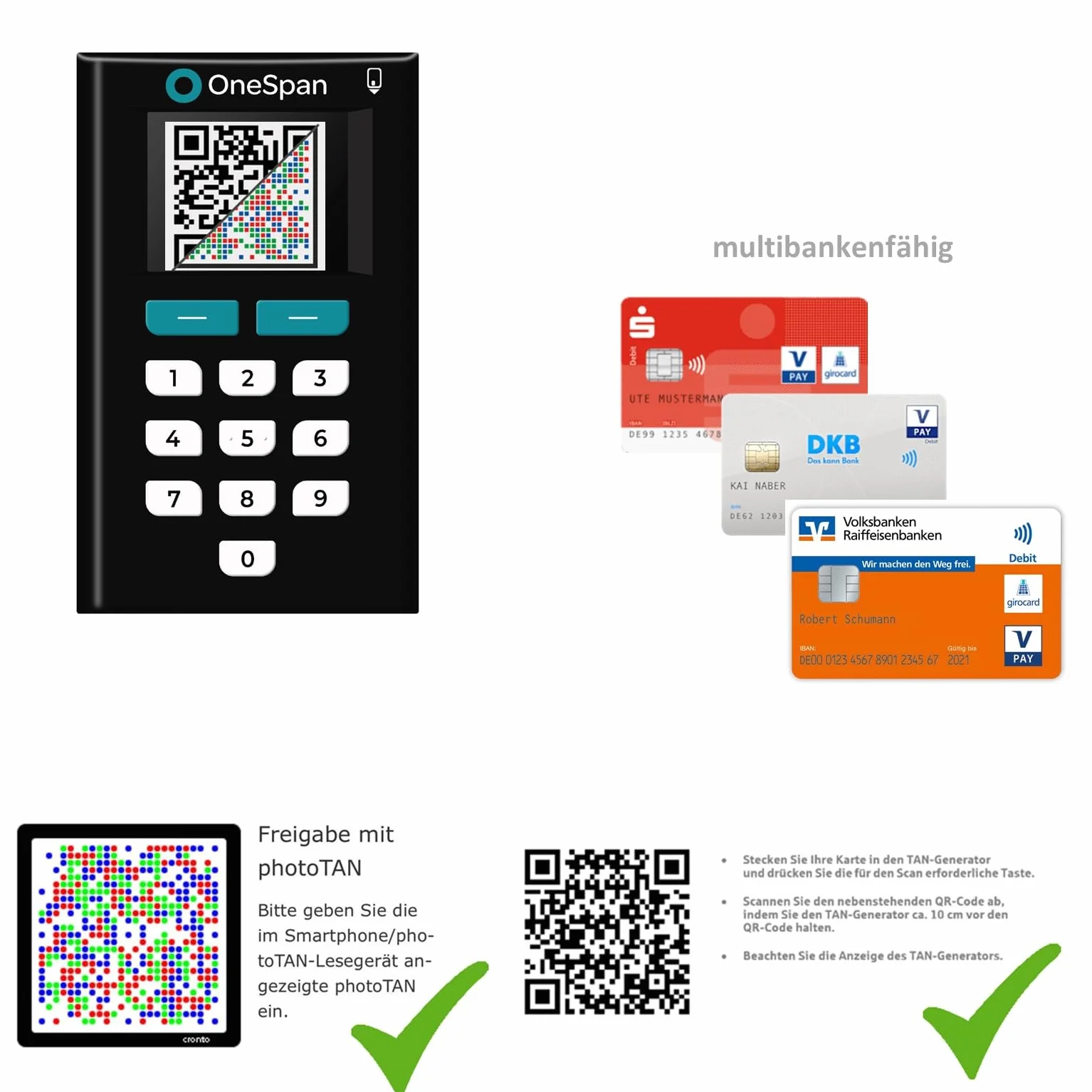 OneSpan Digipass 882 Generatore ibrido TAN compatibile chipTAN QR SmartTAN Foto