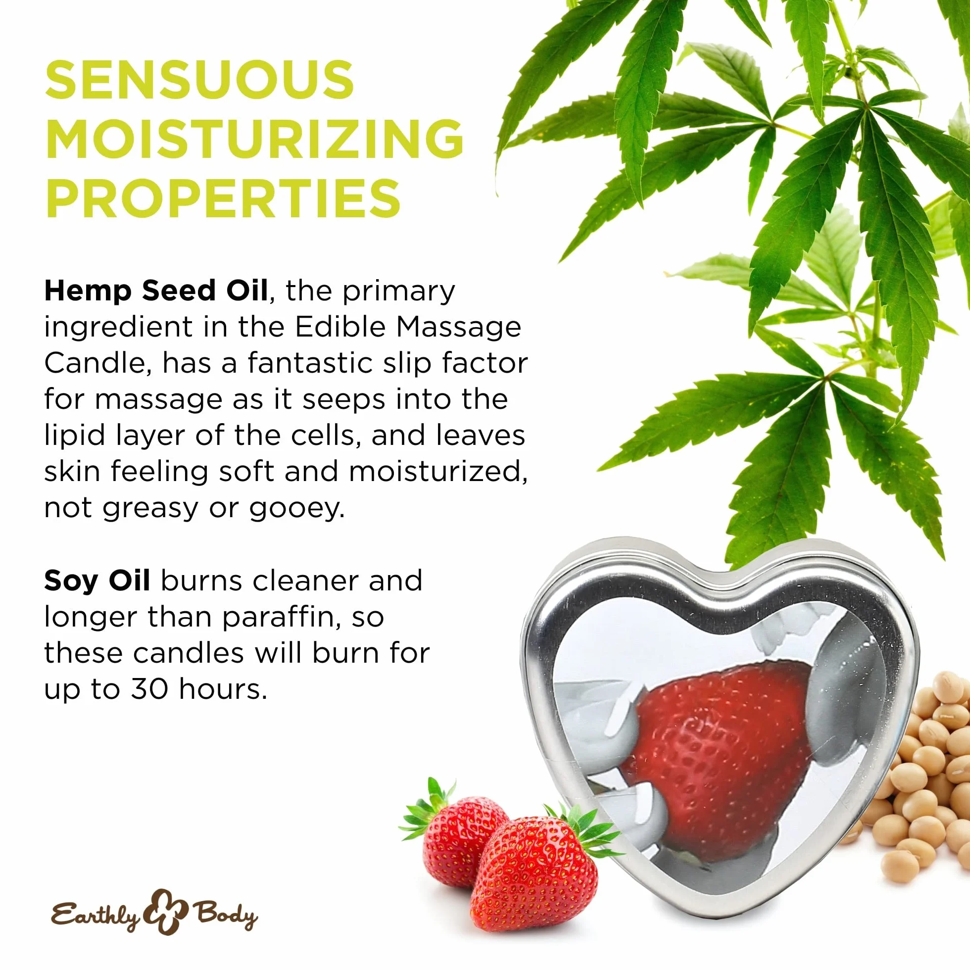 Strawberry Edible Massage Candle 4oz 113g