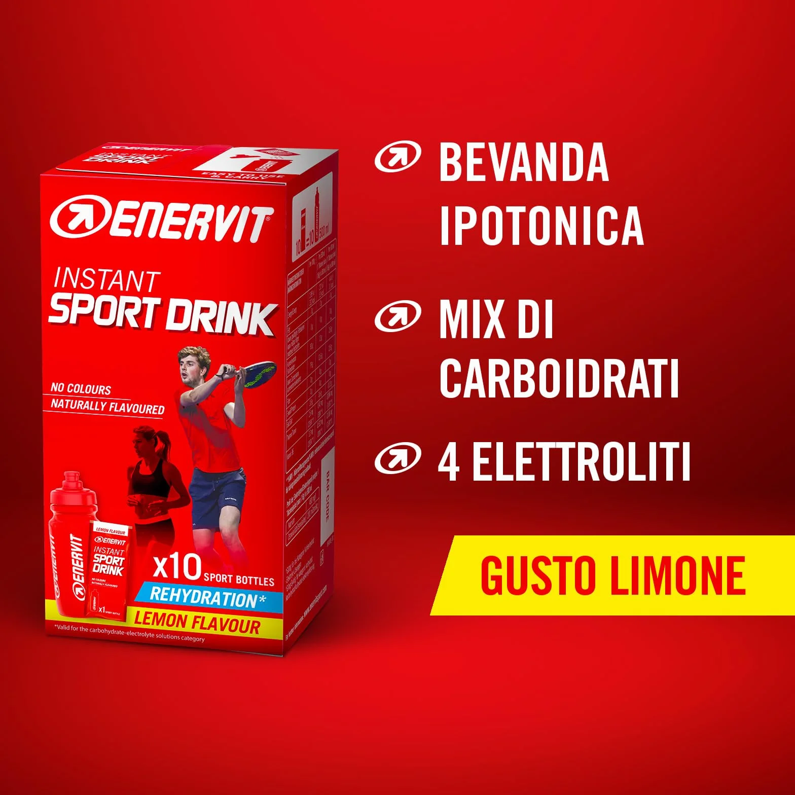 Enervit Instant Sport Drink Limone Sali Minerali Carboidrati 10 Buste 16g