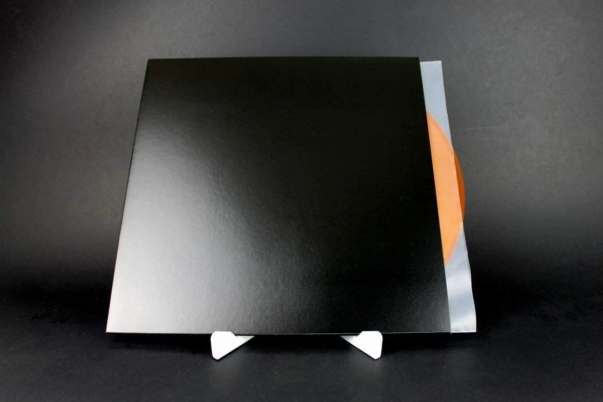10 pezzi COPERTINA BUSTA ESTERNA INTERA professionale IN CARTONCINO RIGIDO NERO per dischi LP 33 GIRI 12" maxi single (vinili diam. 30 cm)