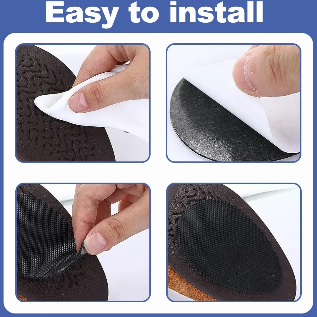 Paia di Cuscinetti per il Tallone Delle Scarpe, Tacchi in Gomma Riparazione, Kit Antiscivolo