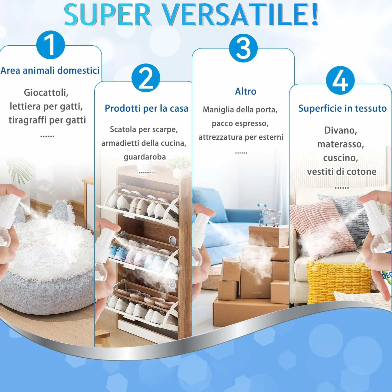 Deodorante e Spray per Scarpe, Profumo Fresco, Soluzione per Calzature Senza Odori