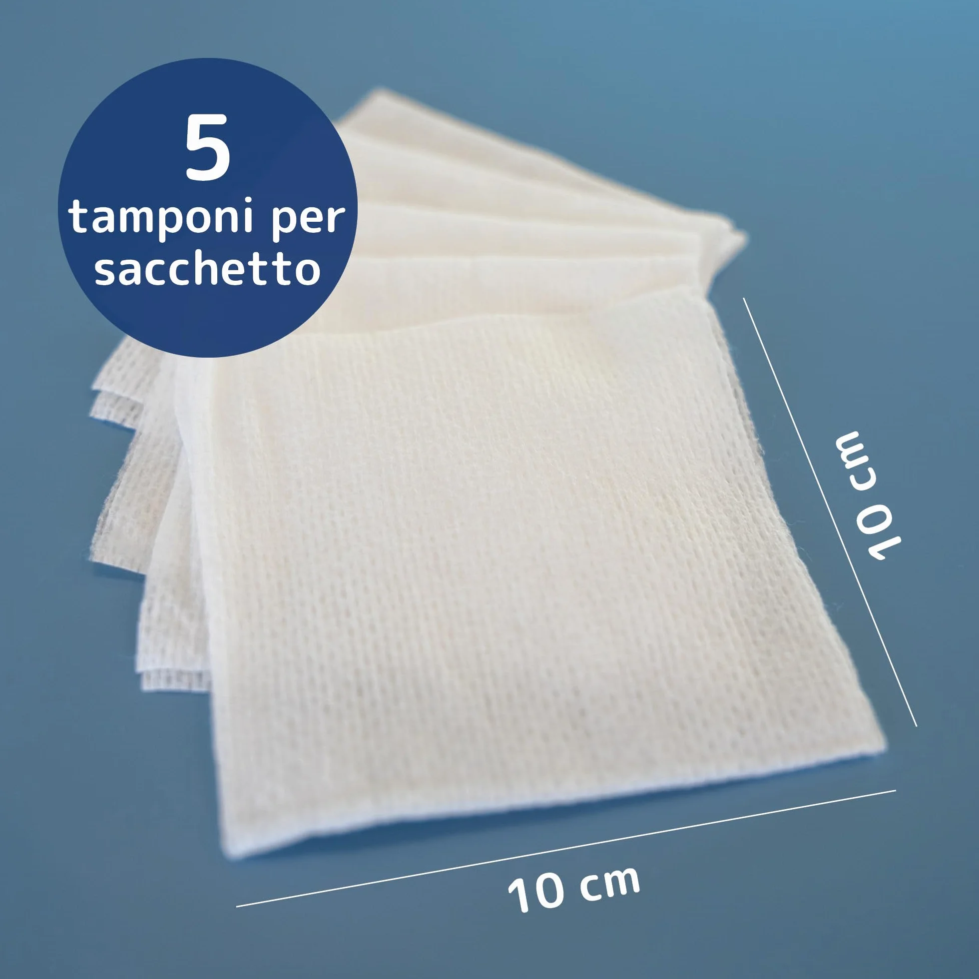 ABENA Garze Sterili 10x10 cm Tessuto Non Tessuto Compresse Garza Sterile per Medicazione 125 Pezzi