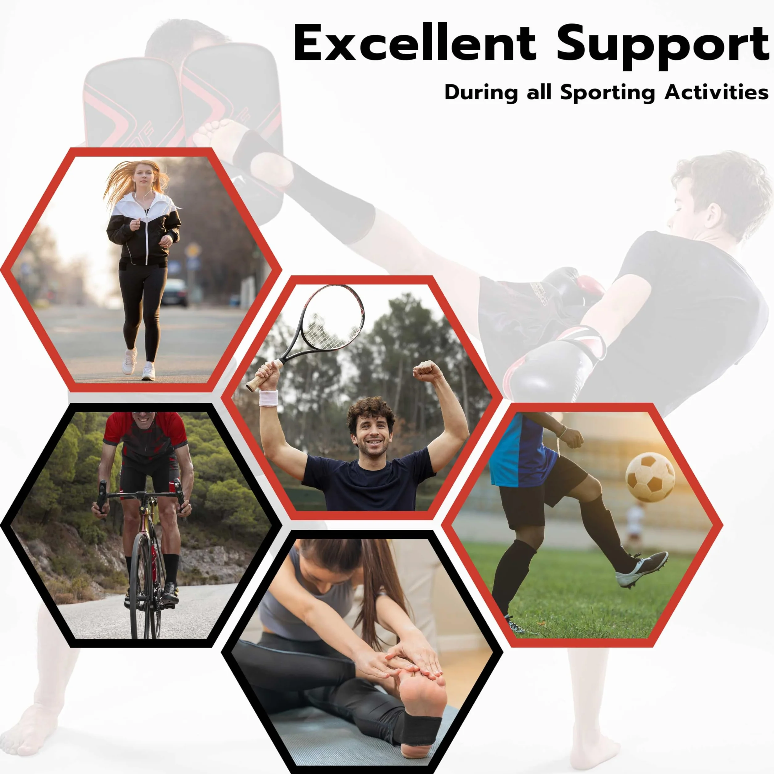 AQF Cavigliera Sportiva per Distorsione per MMA Muay Thai Protezione per Piedi Tutore Caviglia Kickboxing Elasticizzata Compressione Manica