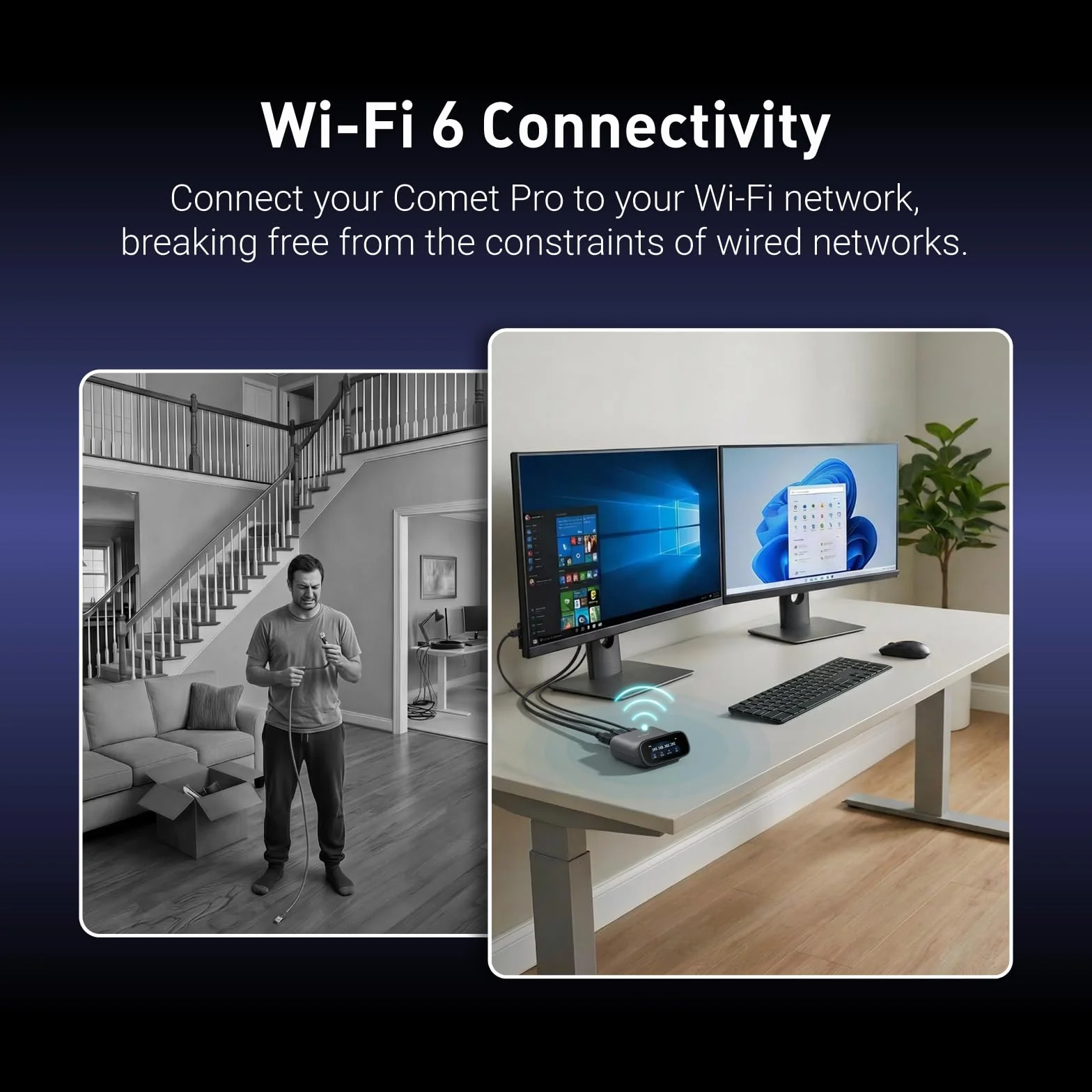 GL.iNet Comet Pro (GL-RM10) Remote KVM Over Wi-Fi, Dual Band Wi-Fi 6, Passthrough 4K@30Hz, Touchscreen, 32GB EMMC, Supporto Tailscale, Accesso remoto per Disaster Recovery, Home Office, IT