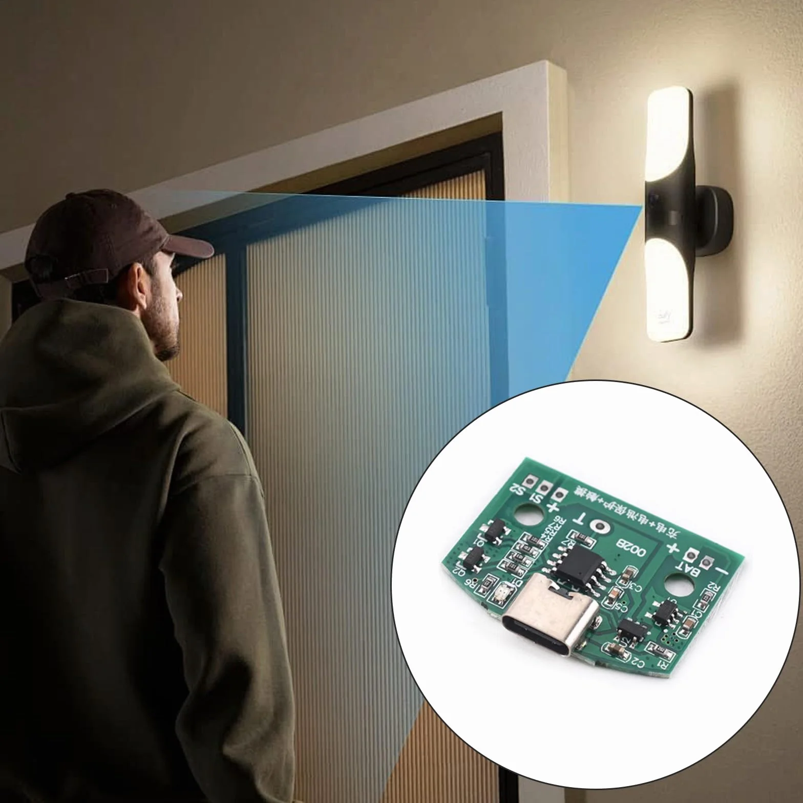 Compattamente Tipo C LED Modulo di Controllo Lampada Circuito Per Touch Luci Notturne Con Capacità di Ricarica USB Stepless Stepless Dimming Consiglio