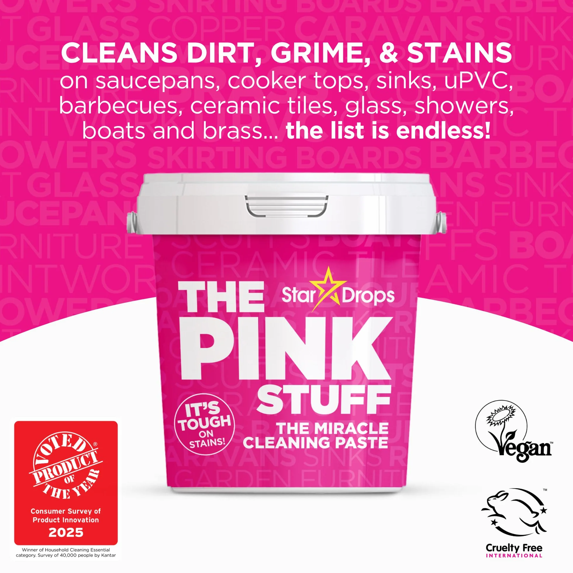 THE PINK STUFF Pasta Detergente Miracolosa 850 G