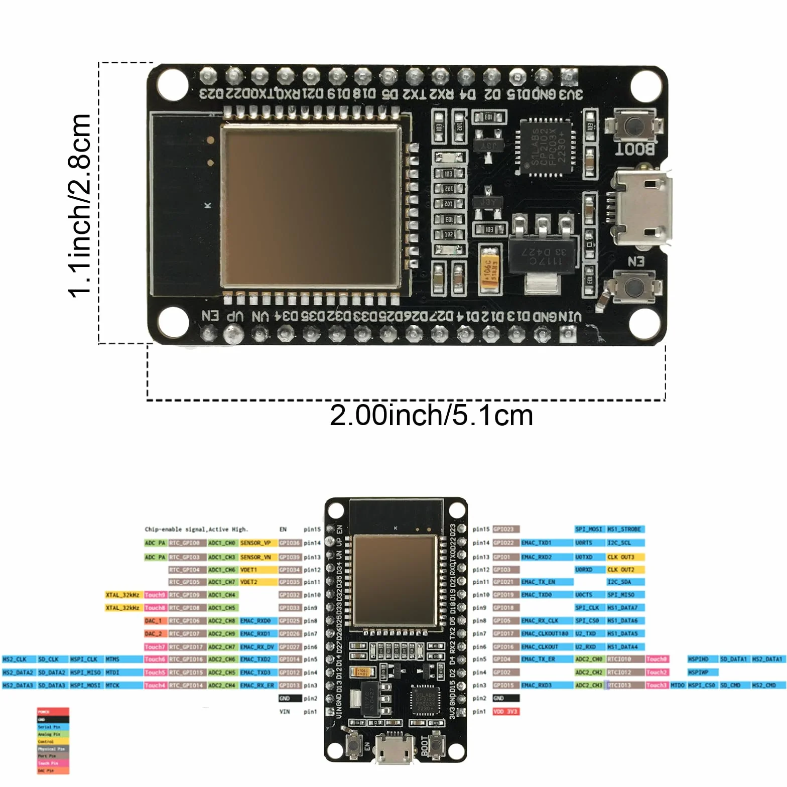 Scheda di sviluppo ESP-32-Starter Kit di base Binghe Kit ESP32 con OLED, sensori, moduli di visualizzazione su scheda Breadboard Compatibile con Arduino