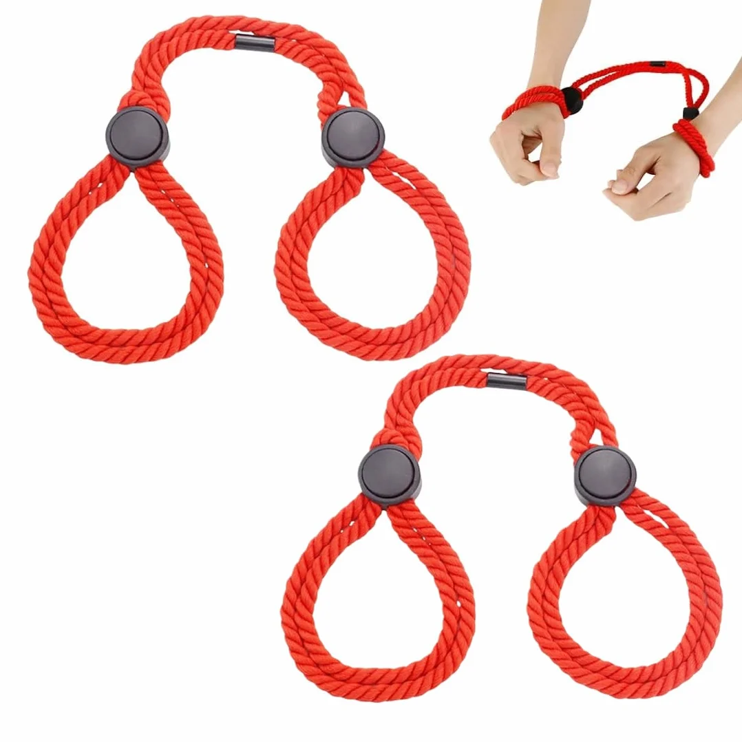 Kit Bondage Set per Coppie - Corde Rosse per Principianti, Fune SM, BDSM