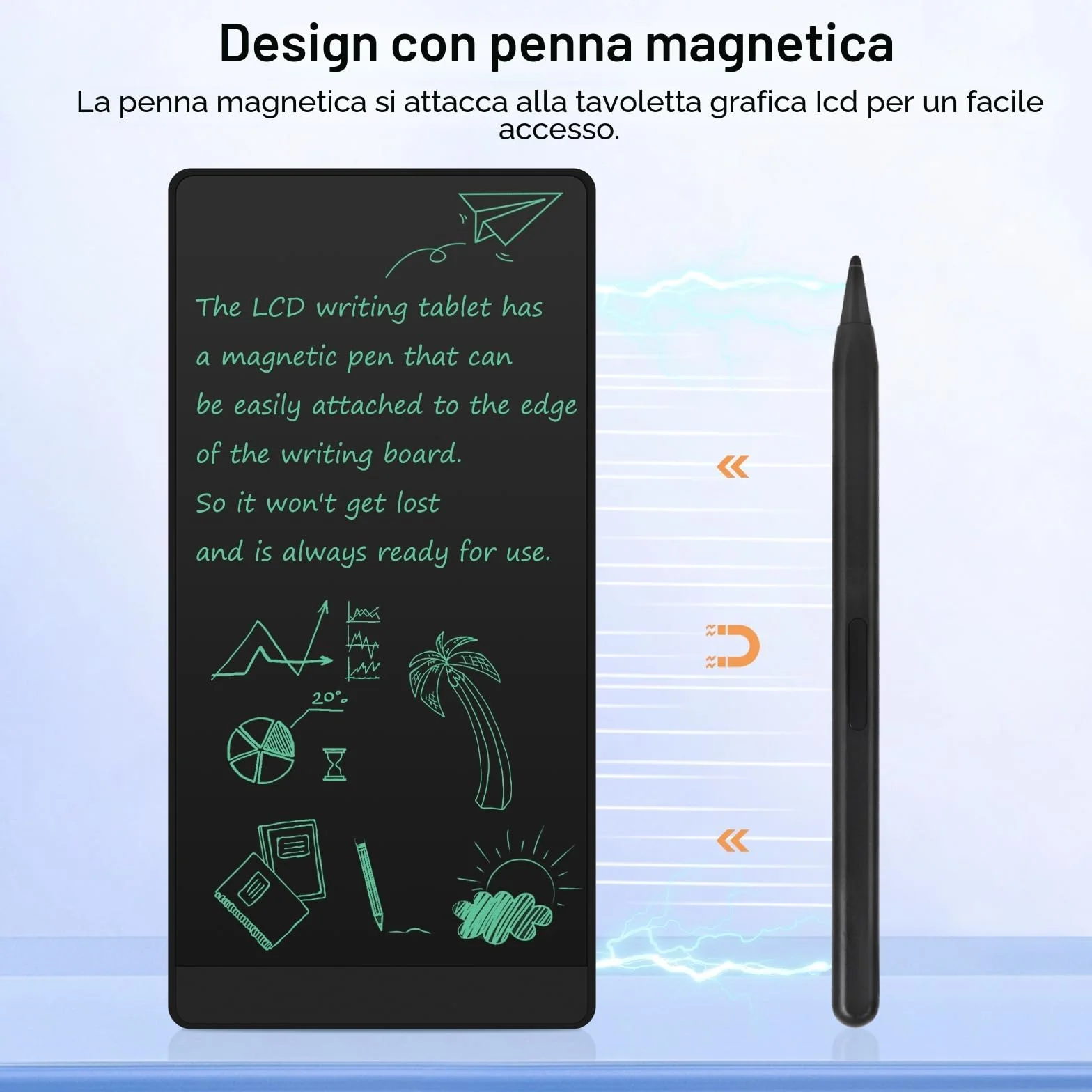 Czemo 6,5 Cali Lavagna LCD Scrittura Portatile con Penna Magnetica per Adulti