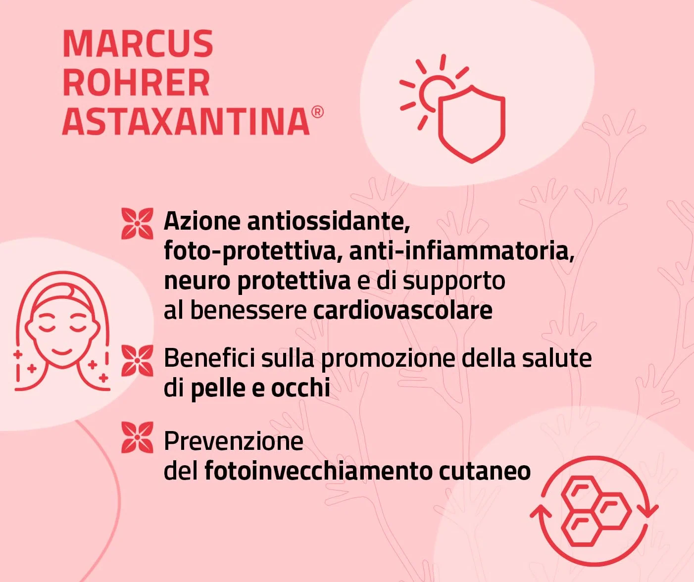 Marcus Rohrer Astaxantina Integratore Alimentare Antiossidante Protezione UV 30 Softgel