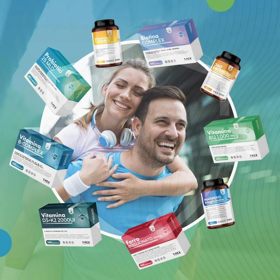 T-Rex Integ Probiotici 30 Capsule 25 MLD 30 Ceppi Inulina FOS Zinco Enzimi Digestivi Fermenti Lattici