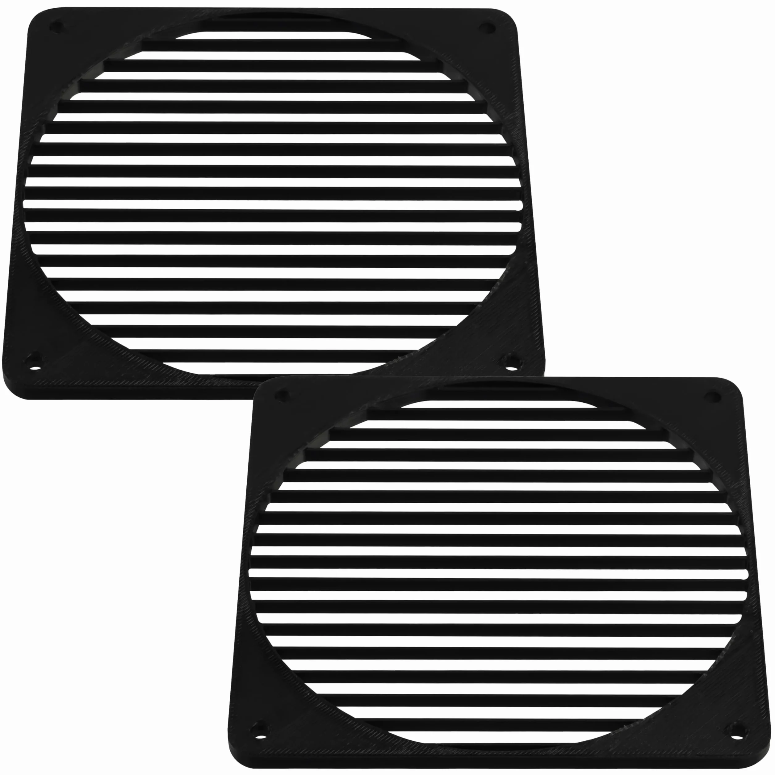 Aerzetix Set di 2 Griglie per Ventola 120x120 mm in plastica per Computer PC stampanti dispositivi audiovisivi proiettori multimediali/Colore Nero