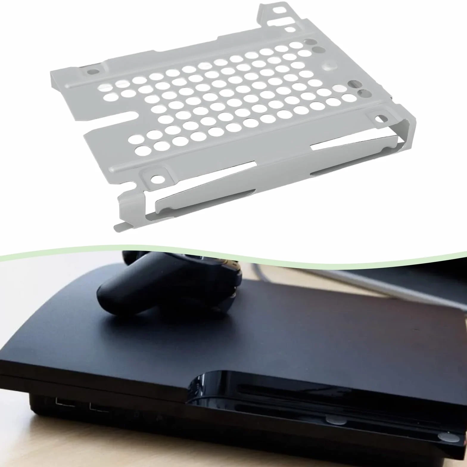 ECSiNG 1 pz Hard Drive Caddy Hard Disk Drive Staffa di Montaggio Kit HDD Supporto Vassoio con Viti Compatibile con PlayStation3 SLIM Compatibile con PS3 SLIM