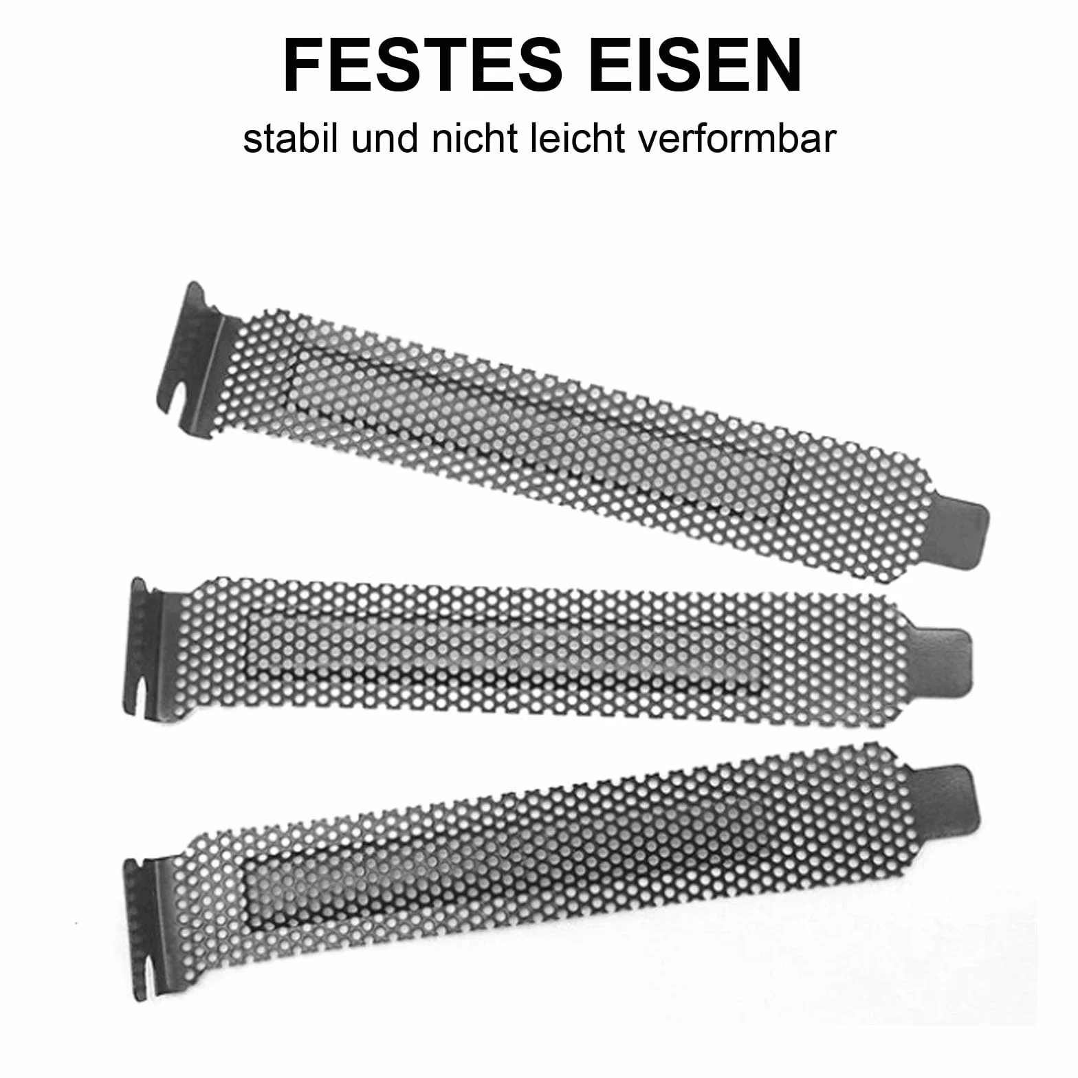 10 coperture per slot PCI, pannello slot PCI, copertura slot PCI, ferro nero, design di ventilazione con viti, per alloggiamento del computer (120 x 22 x 13 mm)