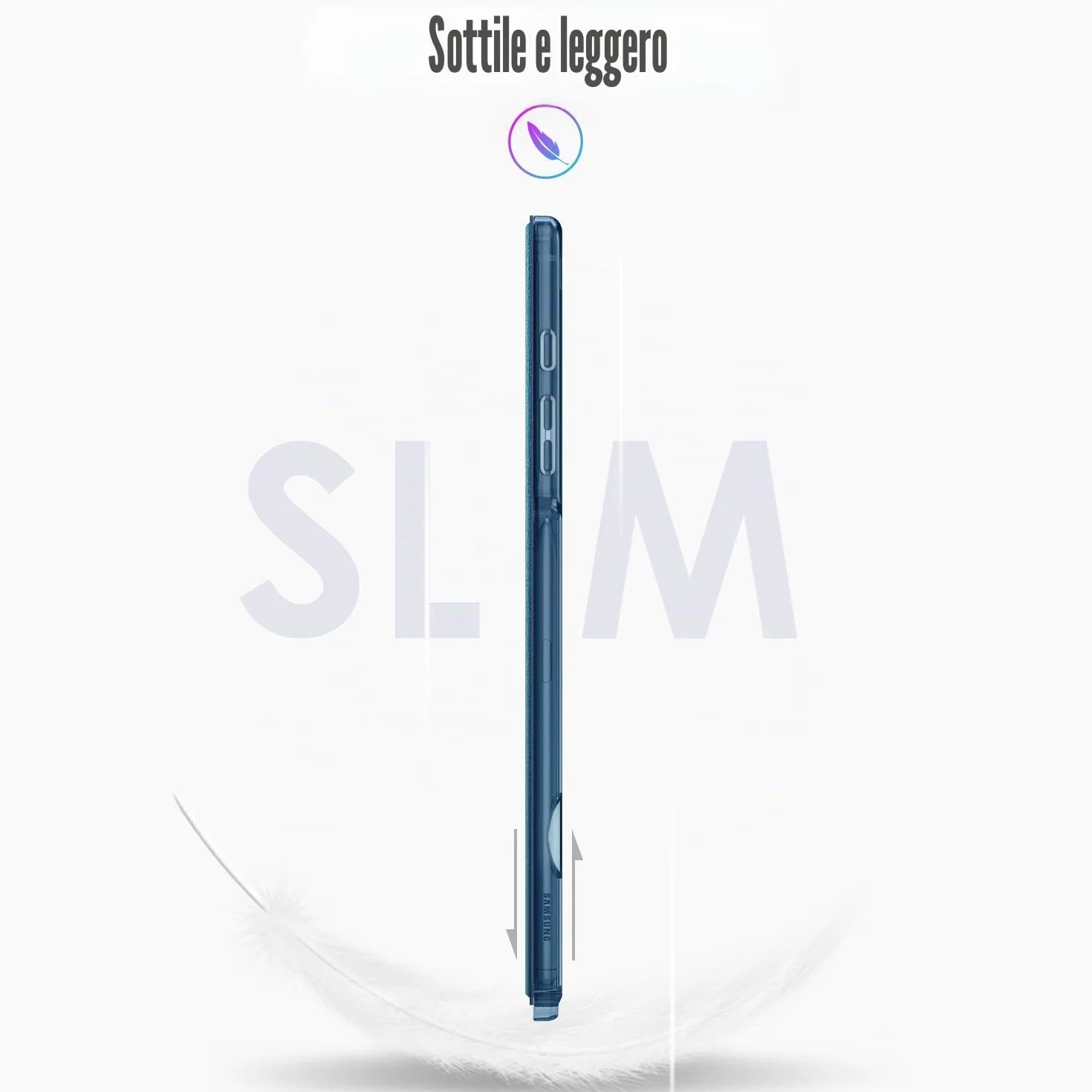 FINTIE Custodia Samsung Galaxy Tab S6 Lite 10.4'' 2024/2022/2020 con S Pen Holder, Cover Trasparente, Teal