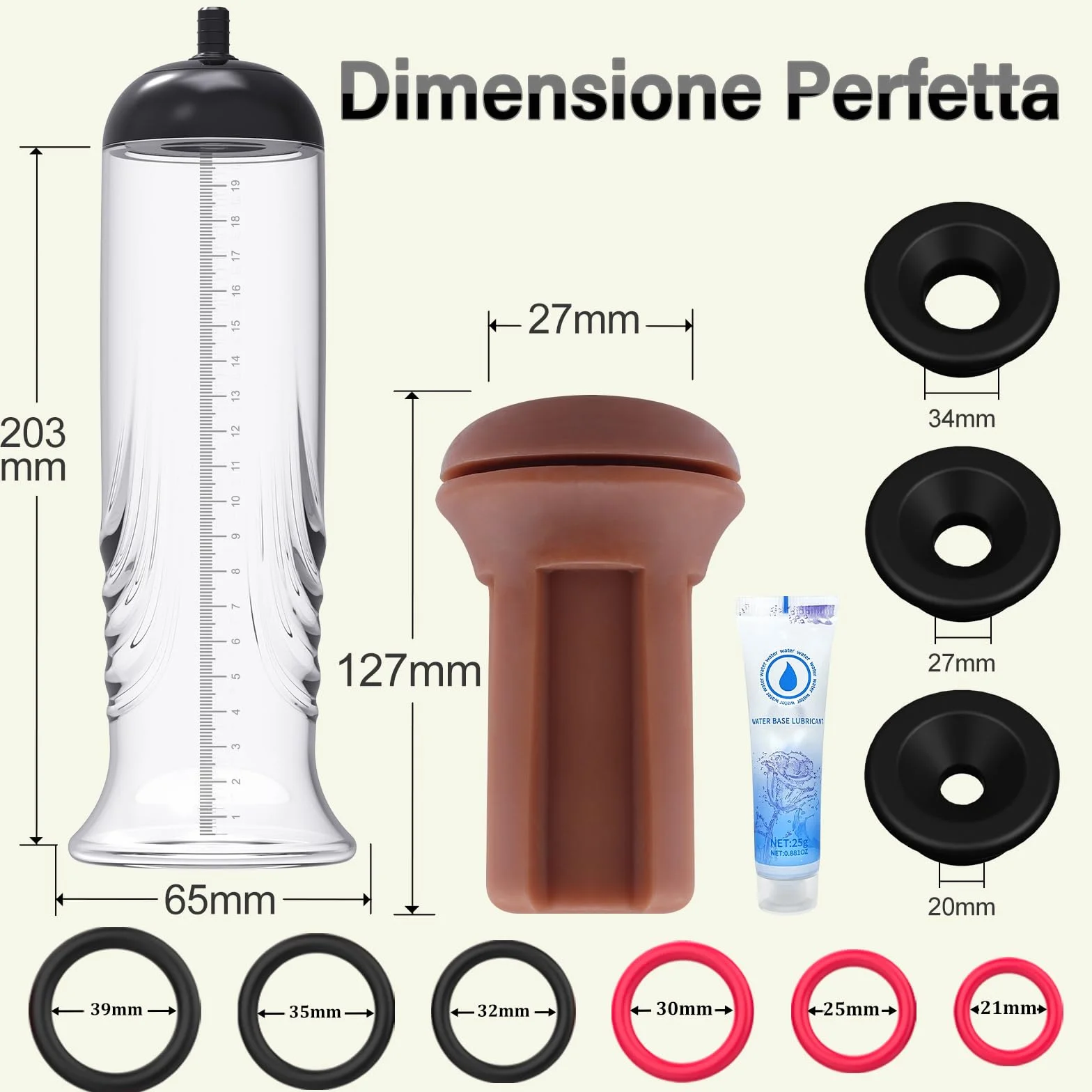 Pompa Pene Sex Toys per Uomo Allungamento con Vagina Finta Masturbatore Maschile Realistico