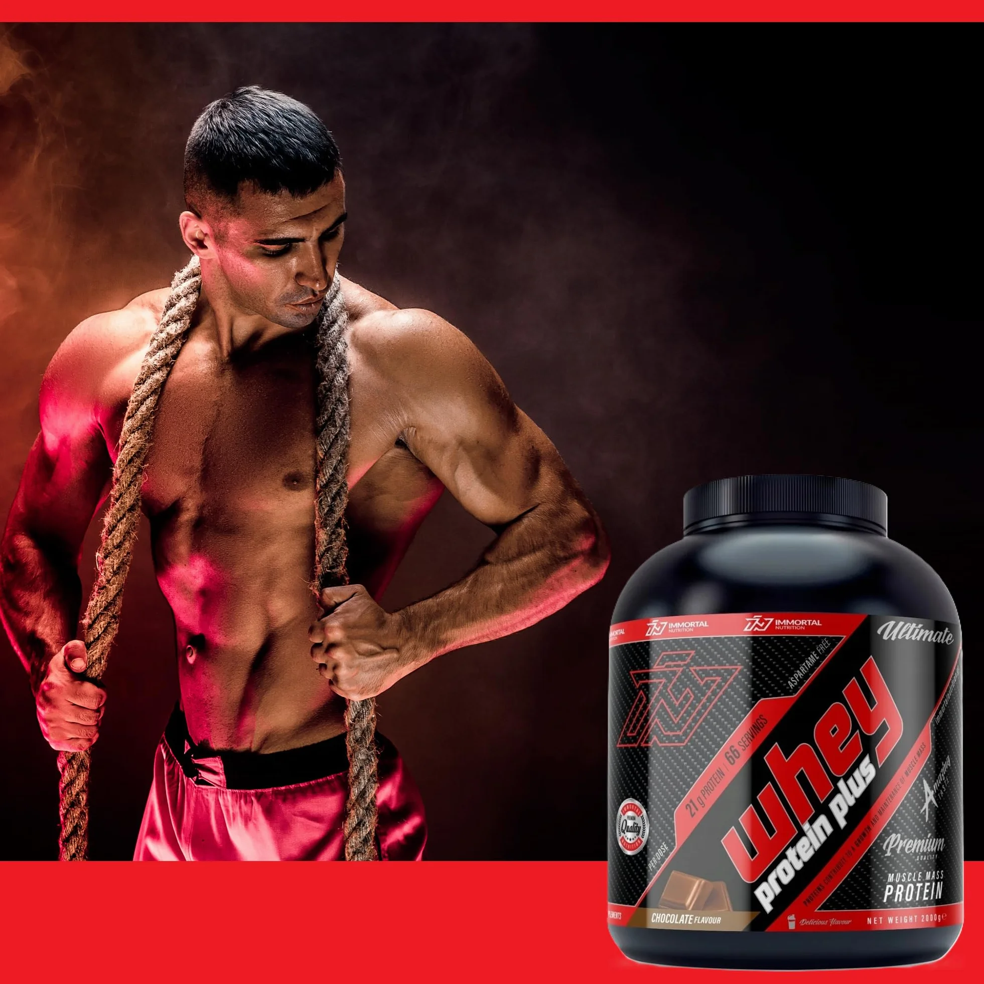 Immortal Nutrition Whey Protein Plus Proteine in Polvere 2000 g Cioccolato