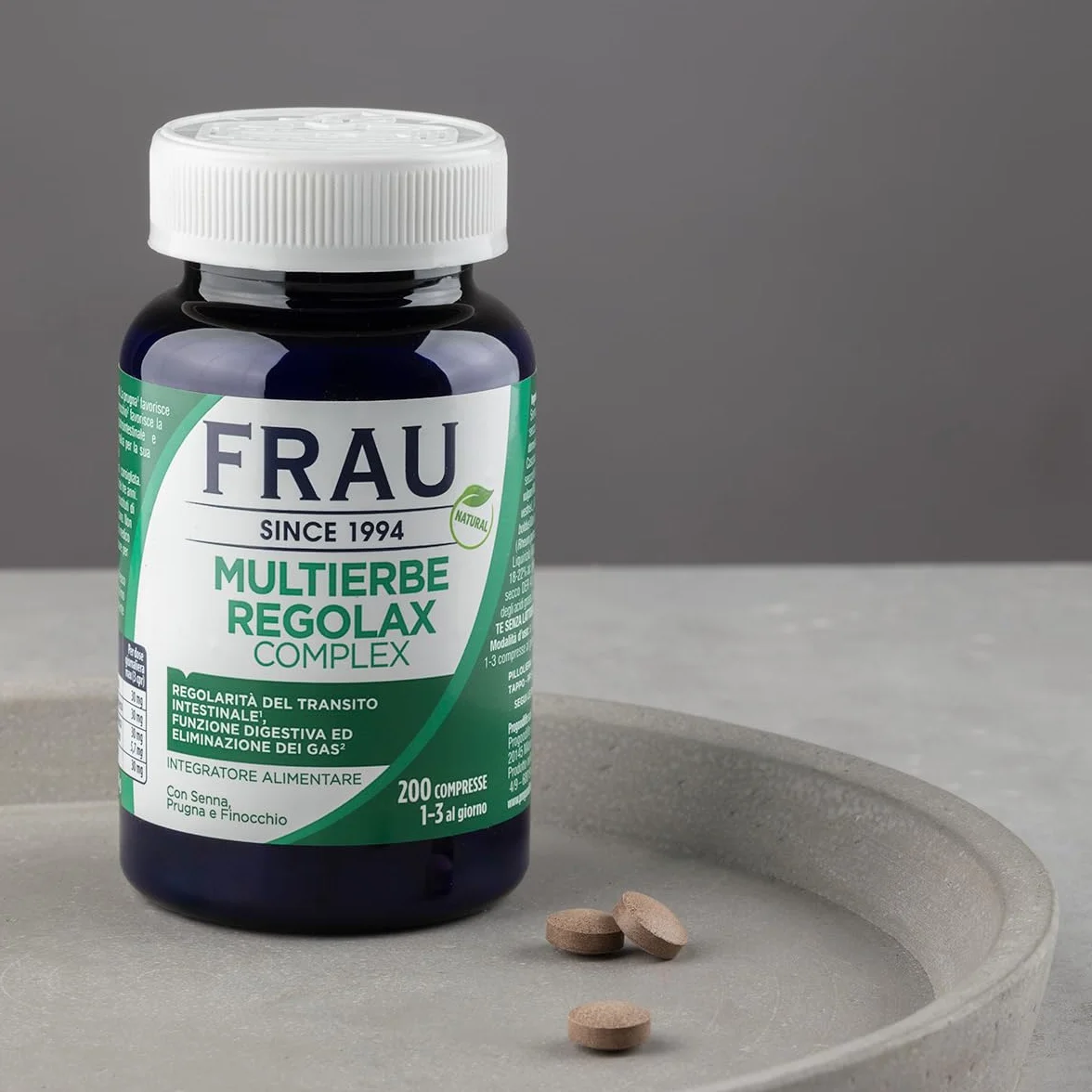 FRAU Multierbe Regolax Complex 200 Compresse 500 mg Integratore Alimentare Lassativo Forte Stitichezza