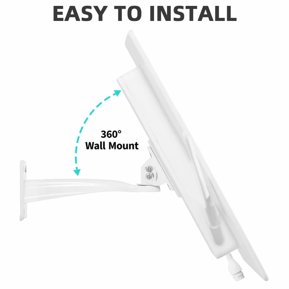 Ripetitore WiFi Amplificatore WiFi batteria solare per esterni,Ripetitore di portata Wi-Fi 100-metri,Access point wireless 2.4 GHz Wi-fi 300 Mbit/s,Ideale per grandi spazi remoti (16in)