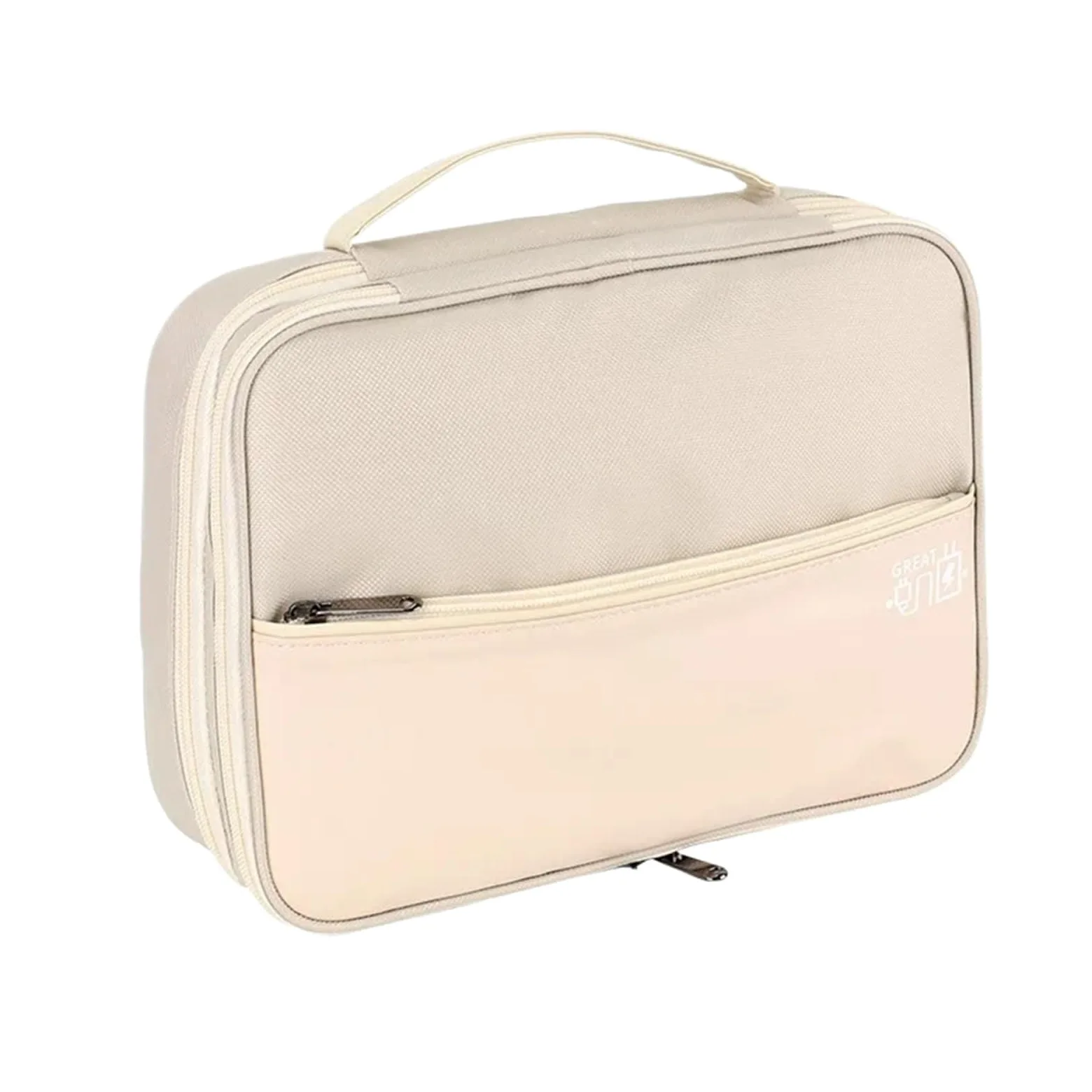 Borsa Organizer Cavi 2 pezzi Borsa portacavi multifunzionale ad alta capacità for riporre cavi dati Custodia protettiva for disco rigido Scatola caricabatterie a griglia multistrato(Color 1)