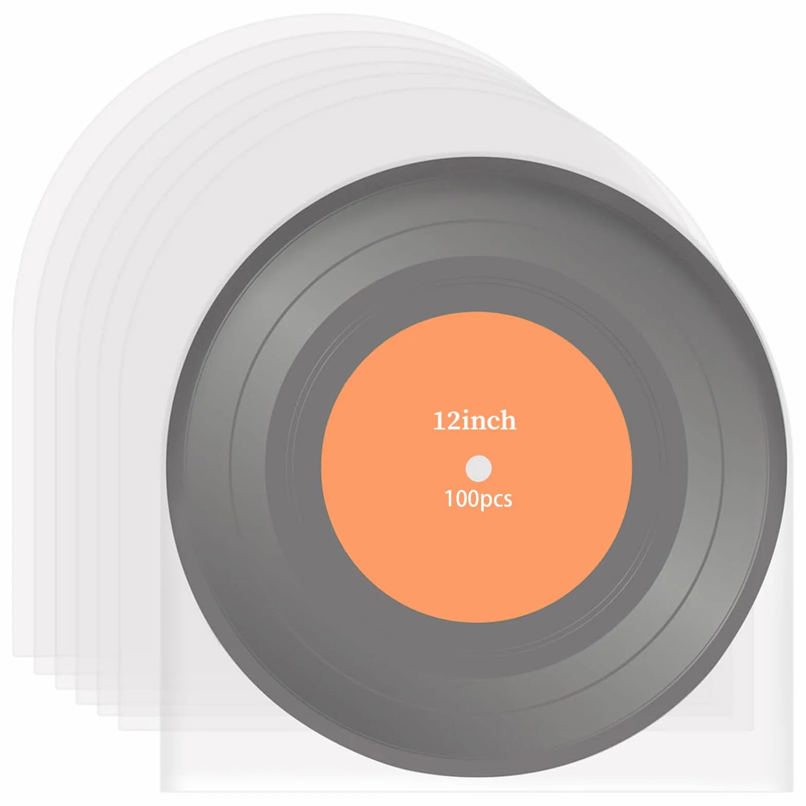 100 Pezzi Buste Vinili 33 Giri, Protezione Antistatica per Dischi Vinile, Vinyl Sleeves Trasparenti, Custodie Plastiche per Vinili da 12 Pollici