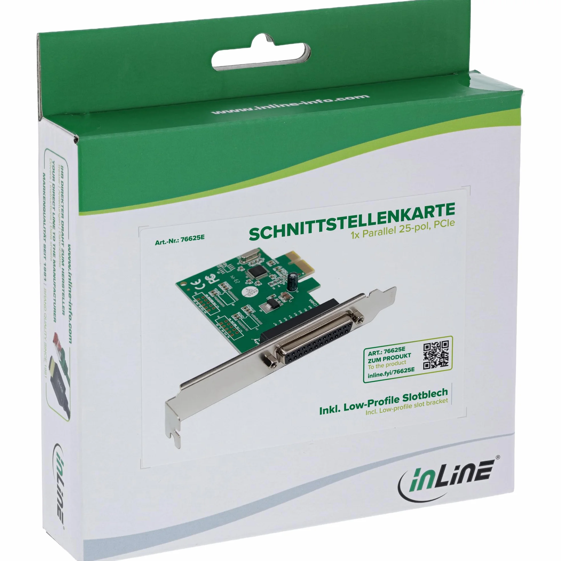 InLine® Scheda di interfaccia, 1 parallelo a 25 poli, PCIe (PCI-Express), 76625E