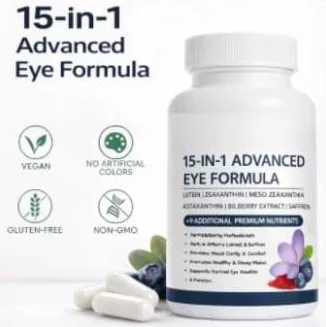 Formula avanzata occhi 15 in 1 con carotenoidi e luteina - Supporto visione concentrazione - vitamine occhi