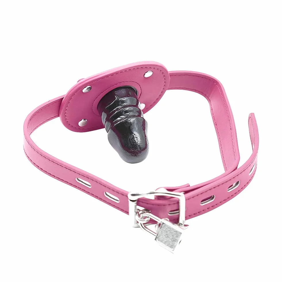 Roluck Mouth Extreme Dildo Gag con serratura Bondage regolabile SM Giocattoli sessuali fetish (S)