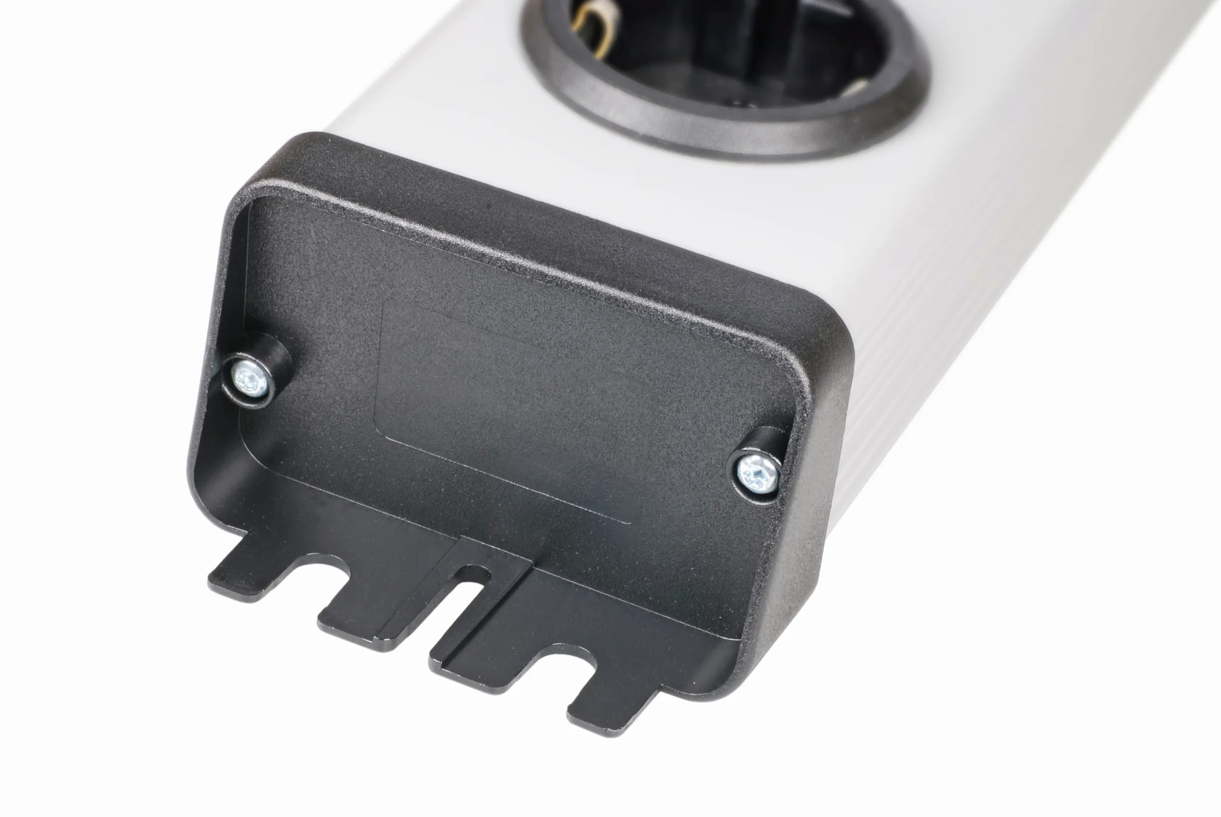 EHMANN Ciabatta elettrica 0874x00052031, 5 prese, con timer, programma giornaliero e settimanale e funzioni aggiuntive, alloggiamento in alluminio, possibilità di fissaggio 1,5 m cavo