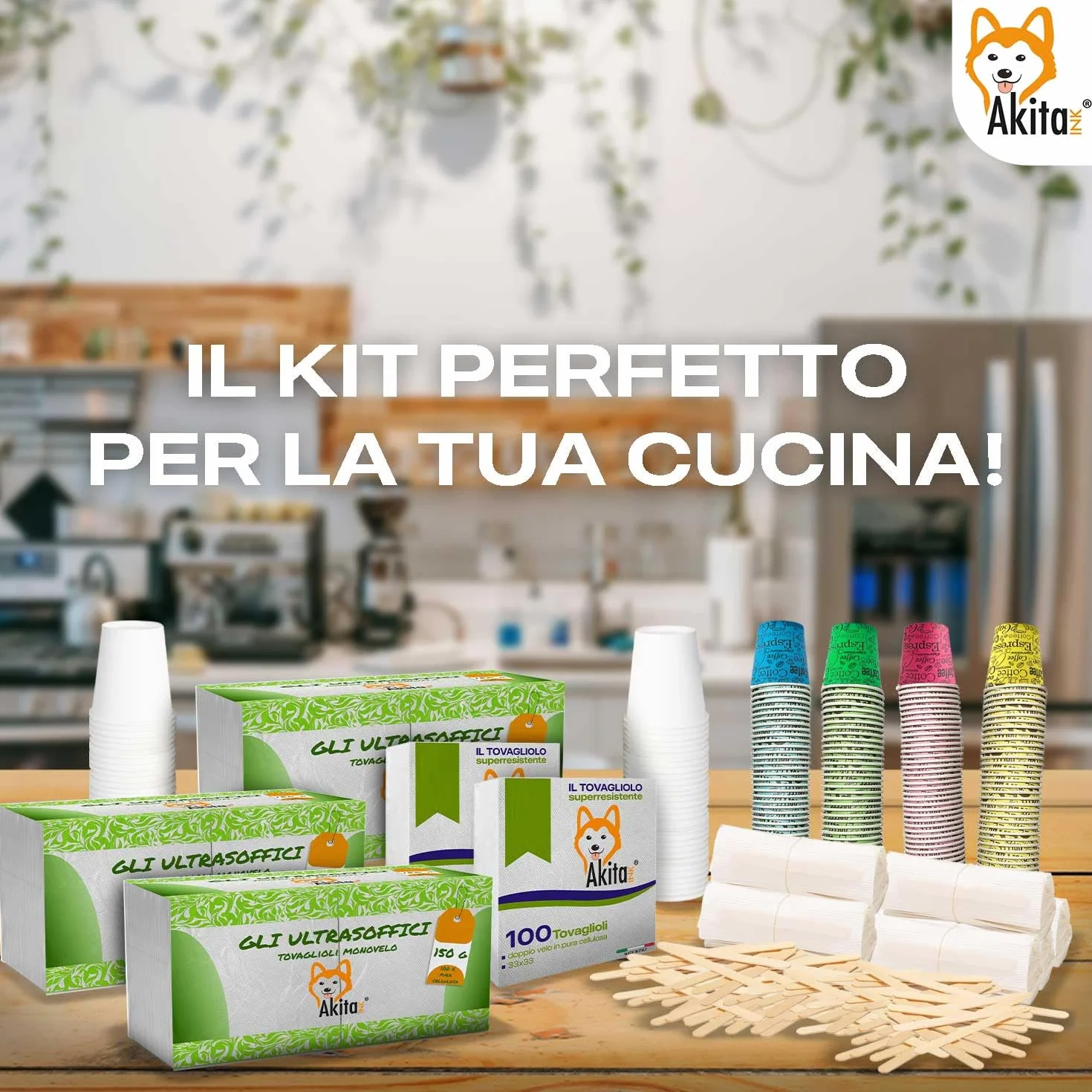 Tovaglioli doppio velo 1000, 10 Confezioni da 100, Pura Cellulosa Certificata FSC, Made in Italy