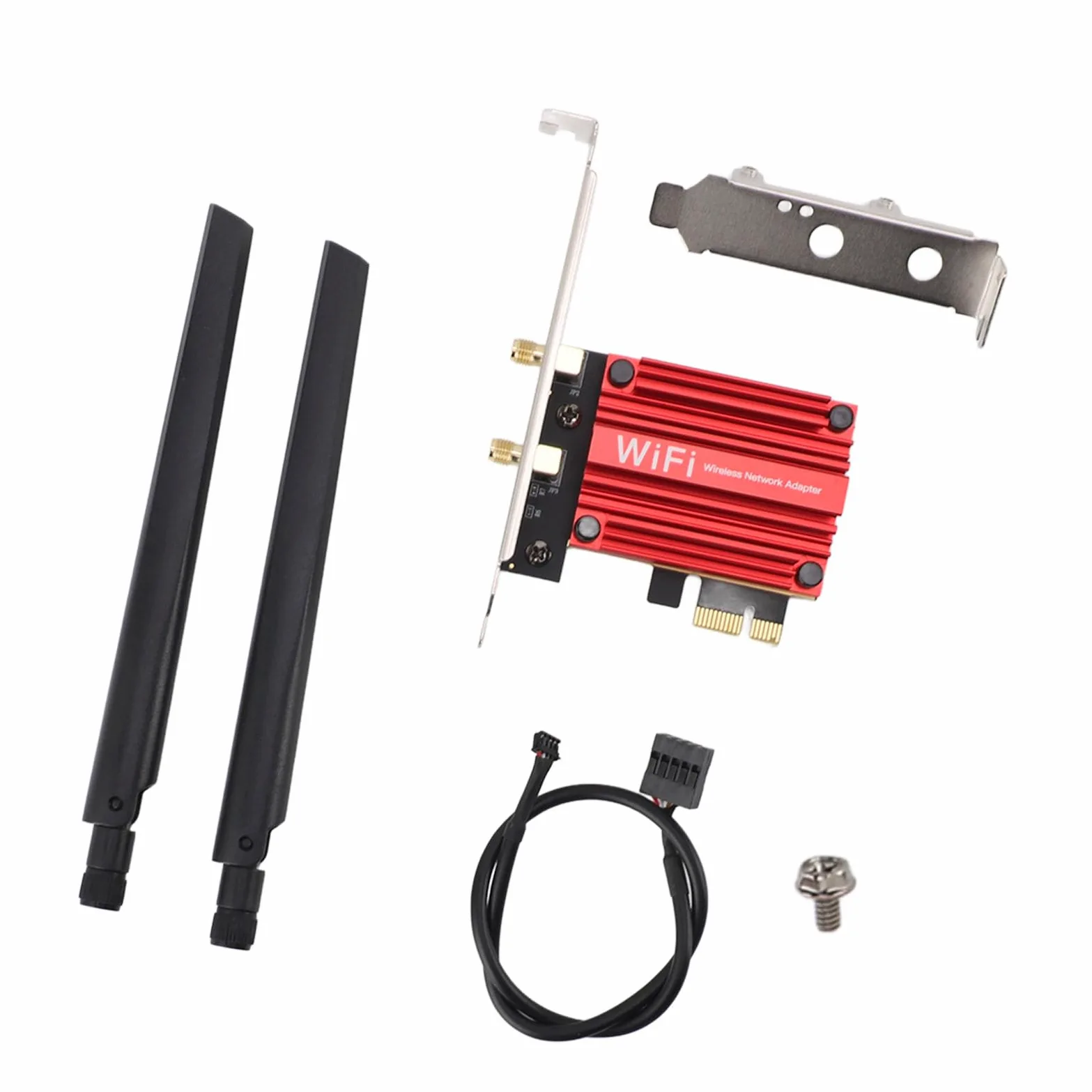Scheda WiFi PCIE da 5374Mbps 3 Bande MU MIMO5.3 per PC Desktop WIN 10 11, Crittografia Intels WPA3