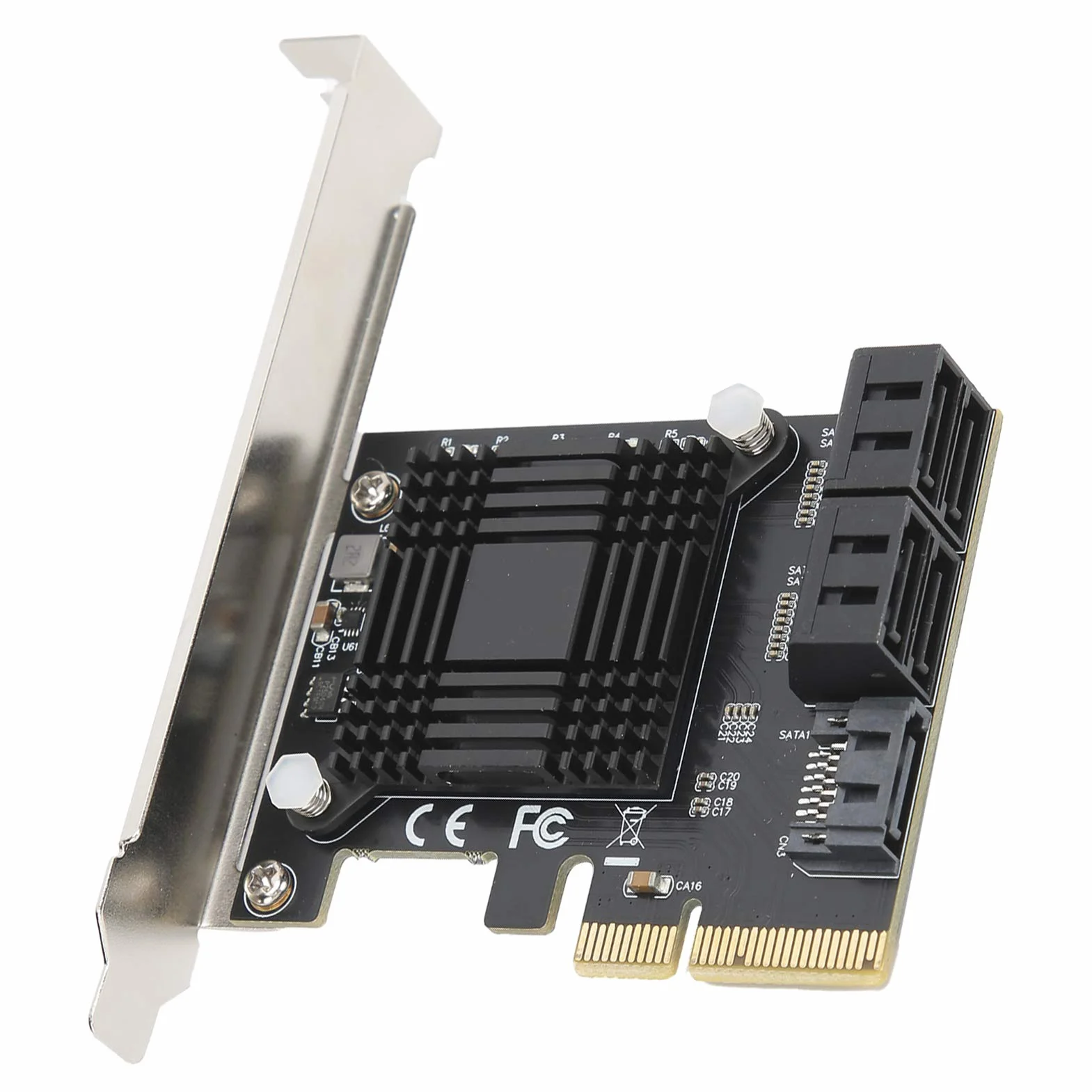 Pci E a 5 Porte SATA 3.0 Card di espansione JMB585 Chip Trasferimento di Dati ad Alta velocità per sistemi informatici