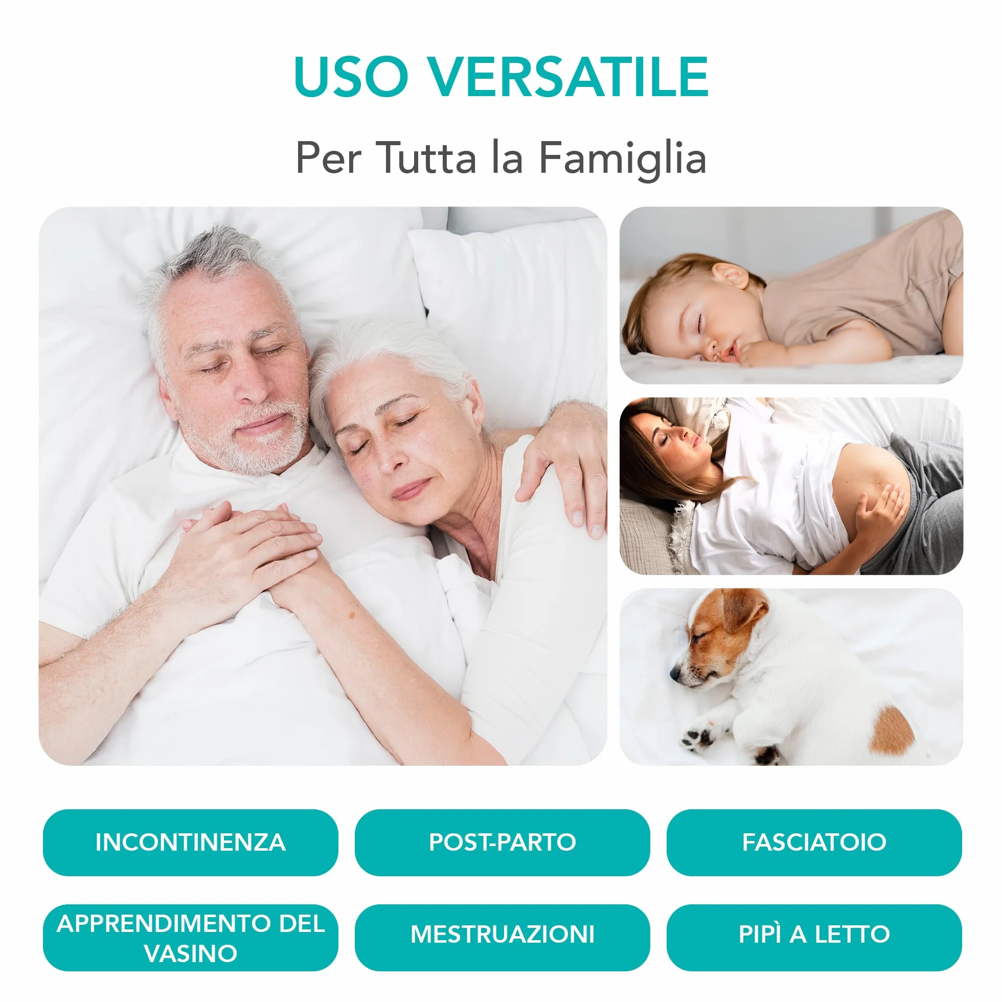 Traversa Incontinenza Lavabile 75x90 cm Proteggi Materasso Impermeabile OEKO-TEX Alta Assorbenza Riutilizzabile Adulti