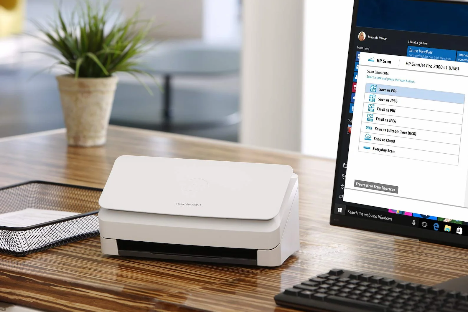 HP ScanJet Pro 2000 s2 6FW06A, skaner dokumentów, 35 ppm, 70 ipm, dwustronny, kompaktowy, biały