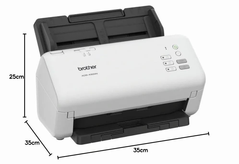 Brother ADS4300N Scanner Desktop A4 40 pag/min ADF 80 fogli LAN USB