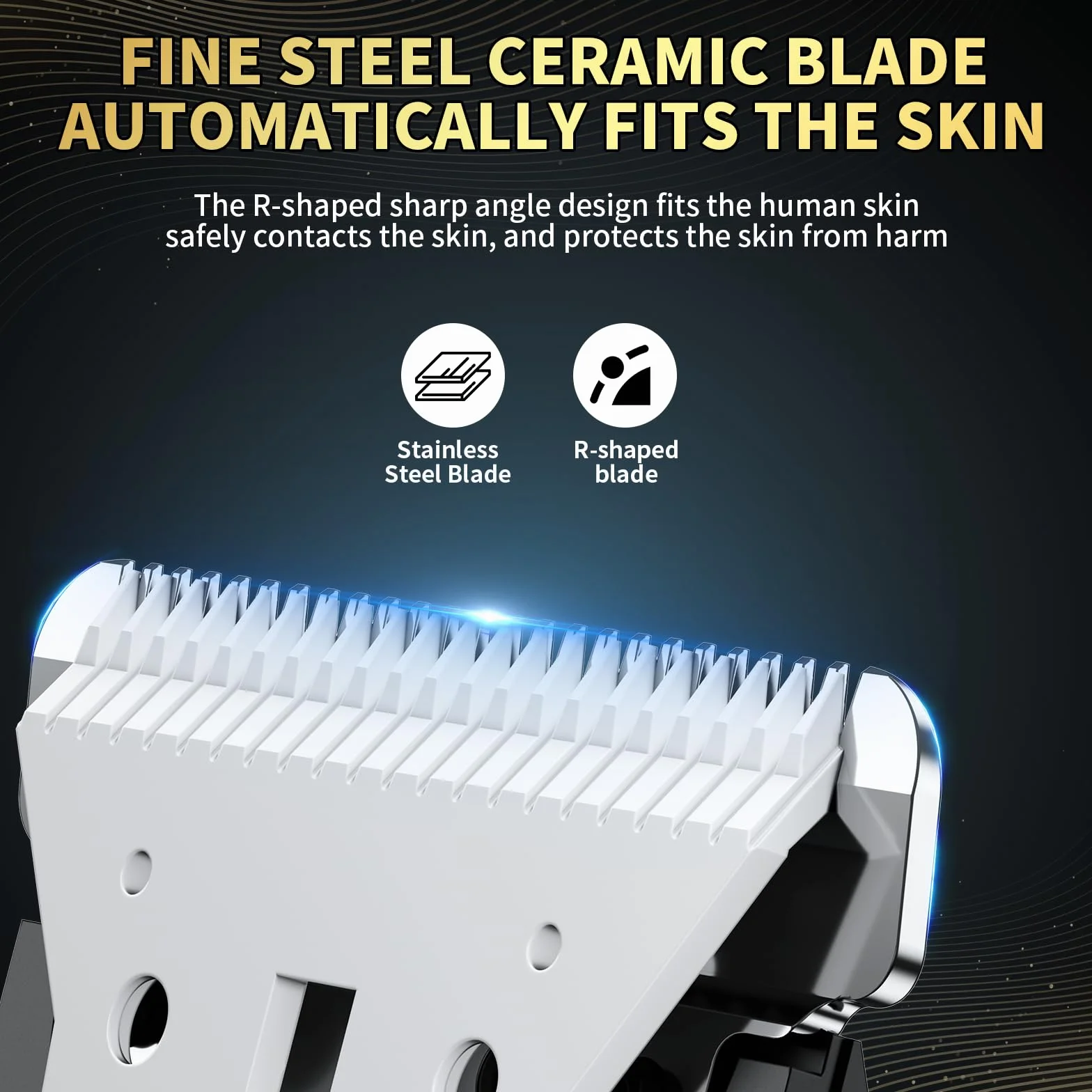 Trimmer per peli del corpo da uomo, rasoi elettrici ricaricabili impermeabile bagnato/asciutto, 4 pettini limitatori, lama ceramica