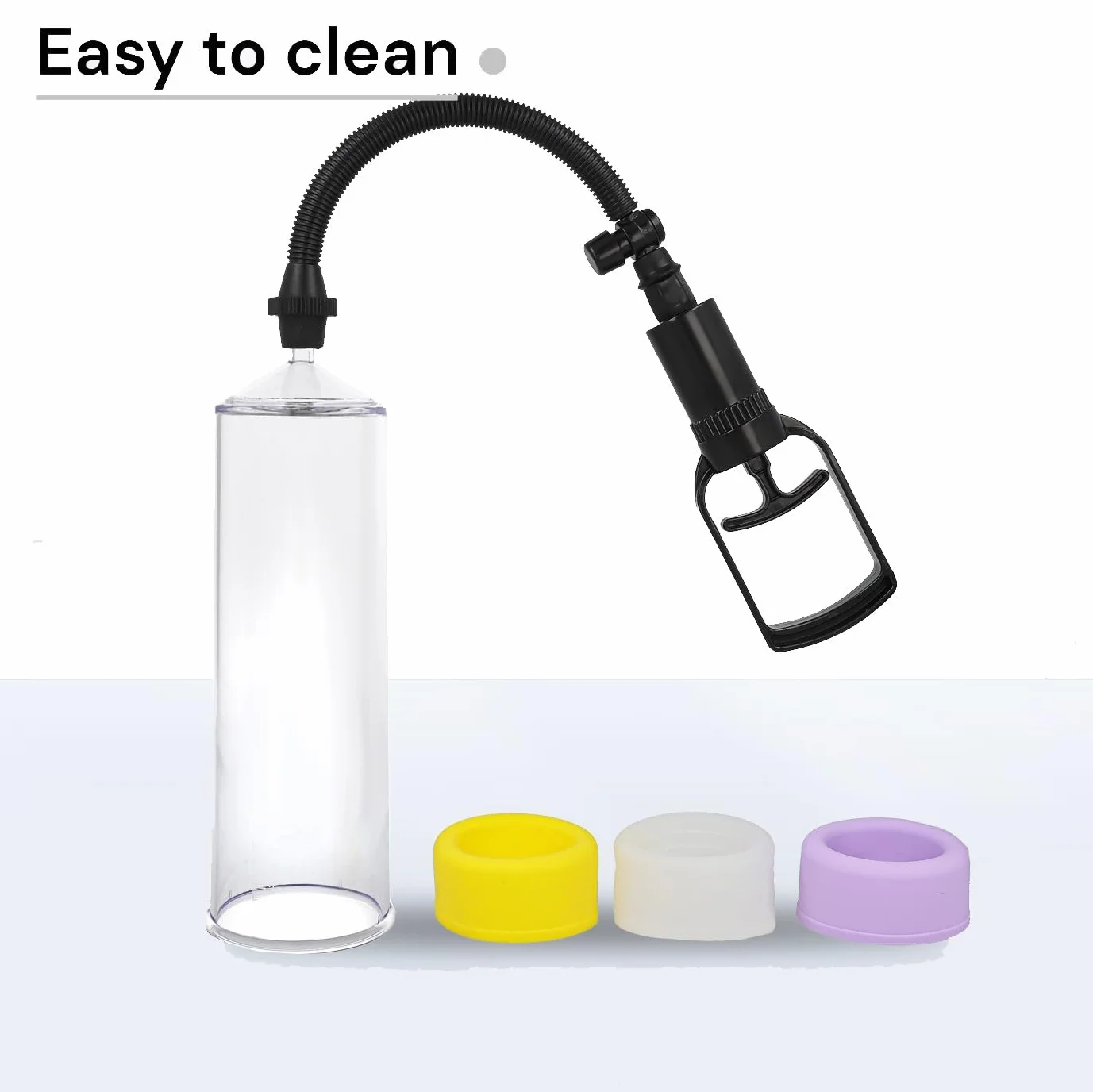 Pompa per il Pene FOPS P02 21,5cm ⌀6,4cm con 3 Guarnizioni in Silicone Trainer Sex Toy