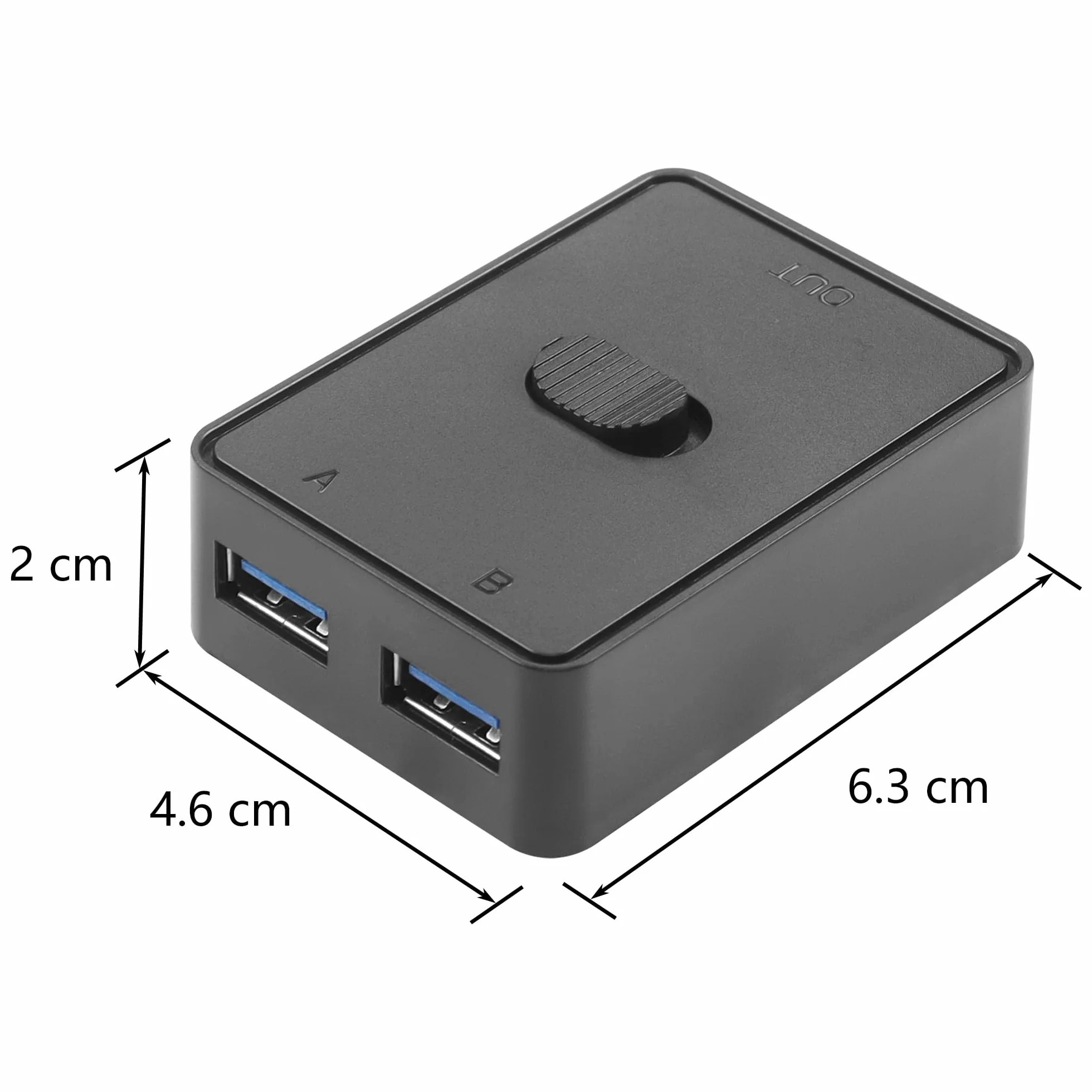 CERRXIAN Interruttore USB 3.0, Adattatore Switch KVM, Condivisione Bidirezionale 2 in 1 Uscita/1 in 2 Uscite, 2 Computer Condividono