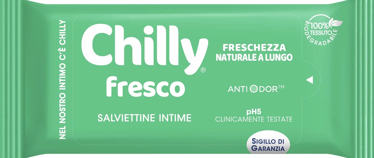Chilly Salviettine Fresco Azione Protettiva Mentolo Naturale pH 5 12 sztuk