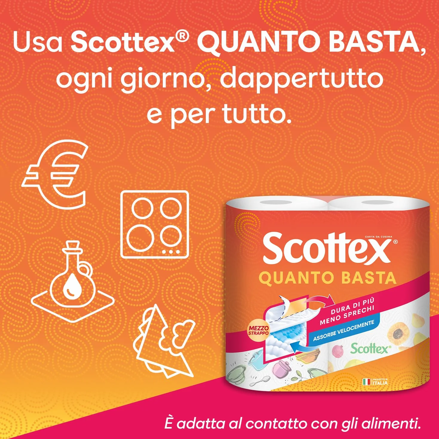Scottex Quanto Basta Carta Cucina 6 Maxi Rotoli FSC