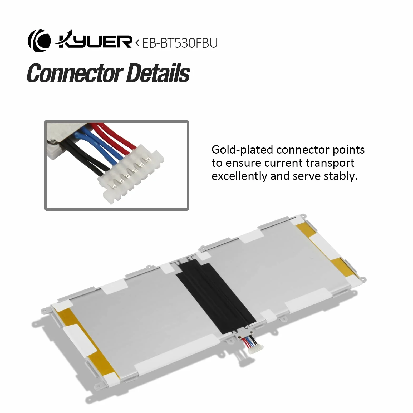 EB-BT530FBU Tablette Batteria per Samsung Galaxy Tab 4 10.1 SM-T530 SM-T531 SM-T535 SM-T537 SM-T532 SM-T533 T536 T530NU T537A T537V T537R4 3G 4G/LTE WiFi EB-BT530FBE BT530FBC Tablet Battery with Tool